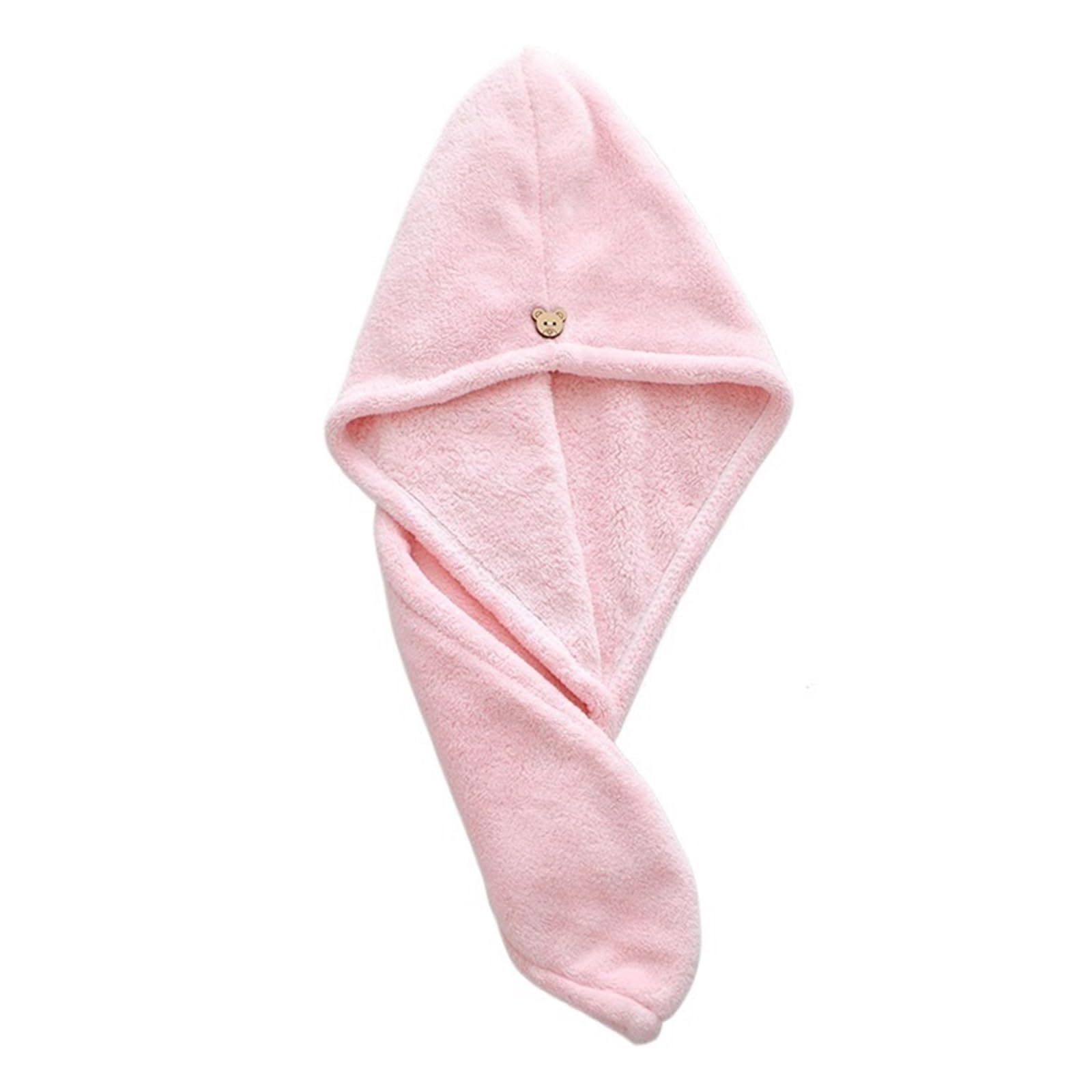 SUODEBYY Hair Towel Microfiber Hair Towel Wrap Ultra Absorbent, Fast Drying Turban Soft, No Frizz Towels For Women Wet Curly(Pink)