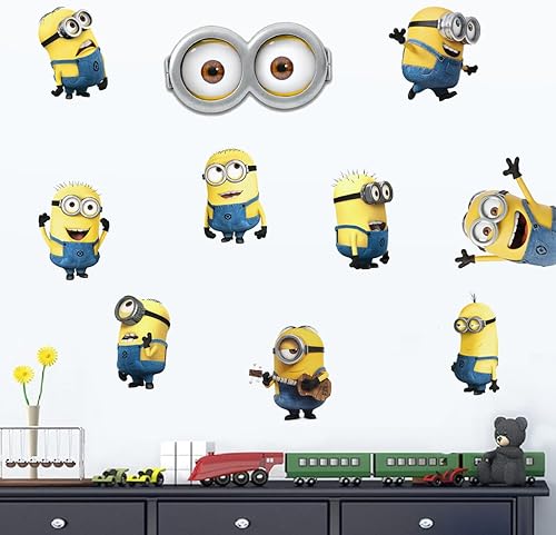 Miniatura 3 de Despicable Me Minions - Calcomanías de pared para decoración de habitación de niños