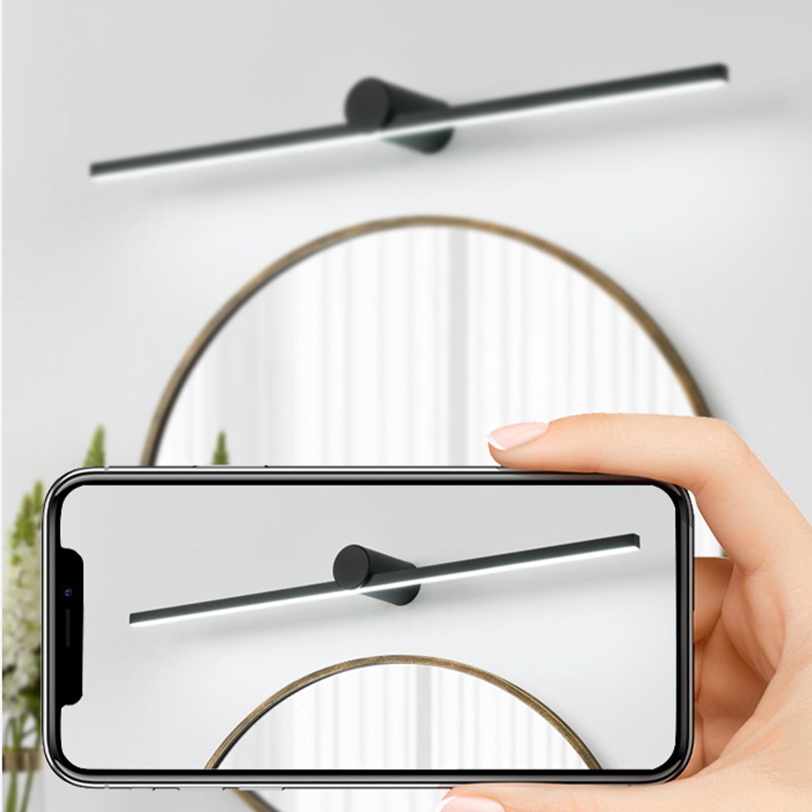 LED Spiegelleuchte Bad Wandleuchten Modern Innen Lange Wandlampen Badezimmer Aluminium Wandbeleuchtung Bilderleuchte für Wohnzimmer Küche Badschrank Schminktisch (Weiß Warmes Licht,50cm)
