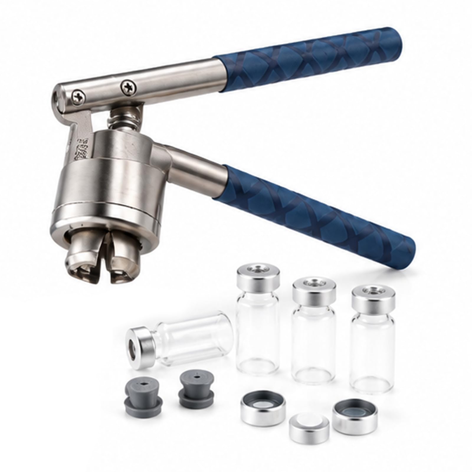 Ręczny Zaciskacz Do Rur - Nasadki Odwracalne 13/15/20 Mm | Ręczne narzędzie do uszczelniania dla czystego aluminium i uszczelnień aluminiowo-plastikowych(blue,20mm)