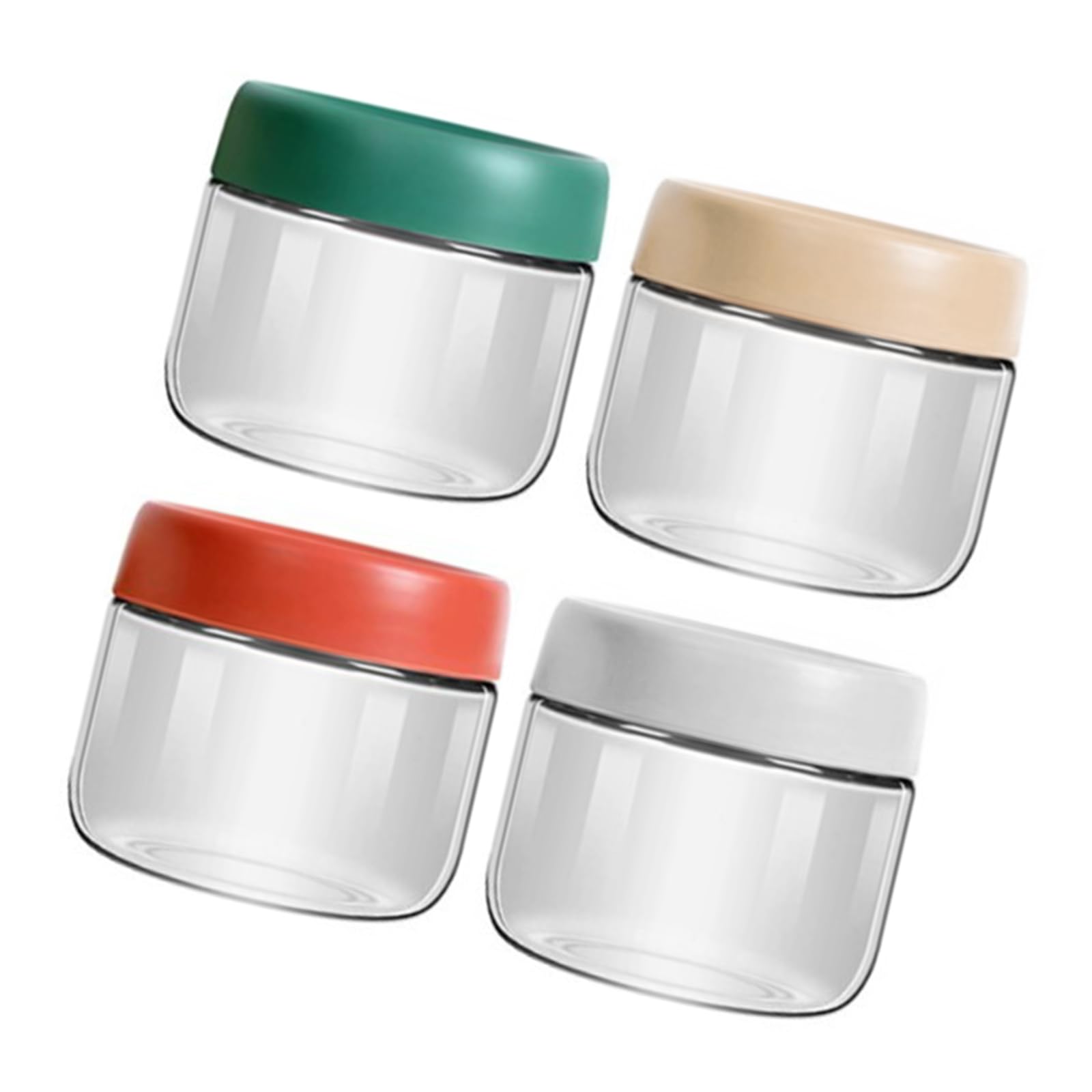 Kangnice Transparent Glass Container Practical for Dry Goods Storage Easy to with Airtight Lid Modern Jar