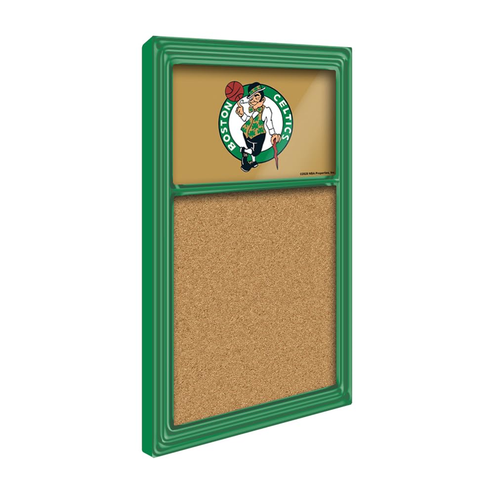 The Fan-Brand NBA Boston Celtics: Cork Note Board- Sports Decor for Home, Game Room, Fan Cave & Garage - USA Made