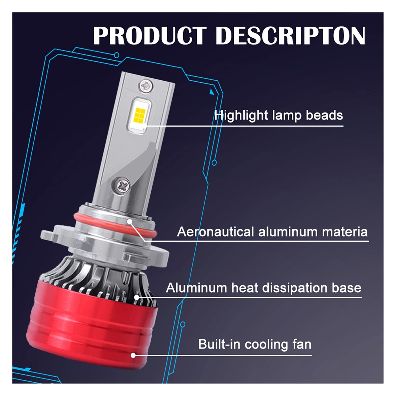 Kit de Conversion du xénon H4 H7 Phare de Voiture LED de la Voiture 8000LM 6000K Lampe 8000K H1 9005 H7 9006 H4 H8 H8 H8 H1 H11 Bougles de Brouillard Auto et Moto