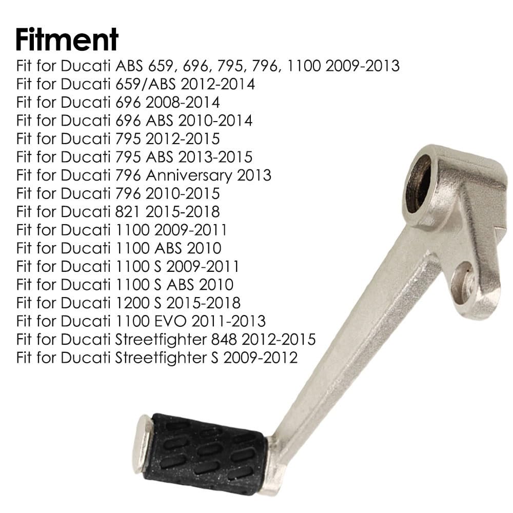 Motocyklowa dźwignia rozrusznika, aluminiowa dźwignia zmiany biegów do Ducati 696 796 795 M1100 2009 2010 2011 2012 2013