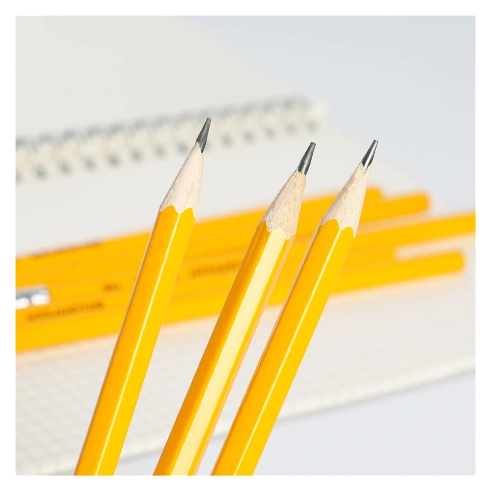 Crayons HB en Bois Jaune avec gommes for Dessiner, Paquet Vrac for Vos Besoins d'écriture(50pcs)
