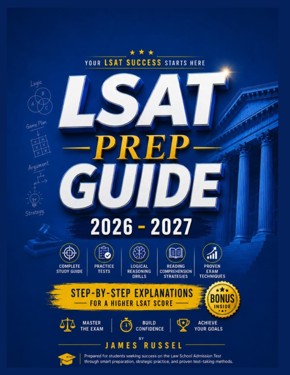 LSAT Prep Book 2026–2027: Complete Study Guide with Practice Tests, Logical Explanations for a Higher LSAT Score Reasoning Drills, Reading ... Techniques, and Step-by-Step (PEAK BRAIN)