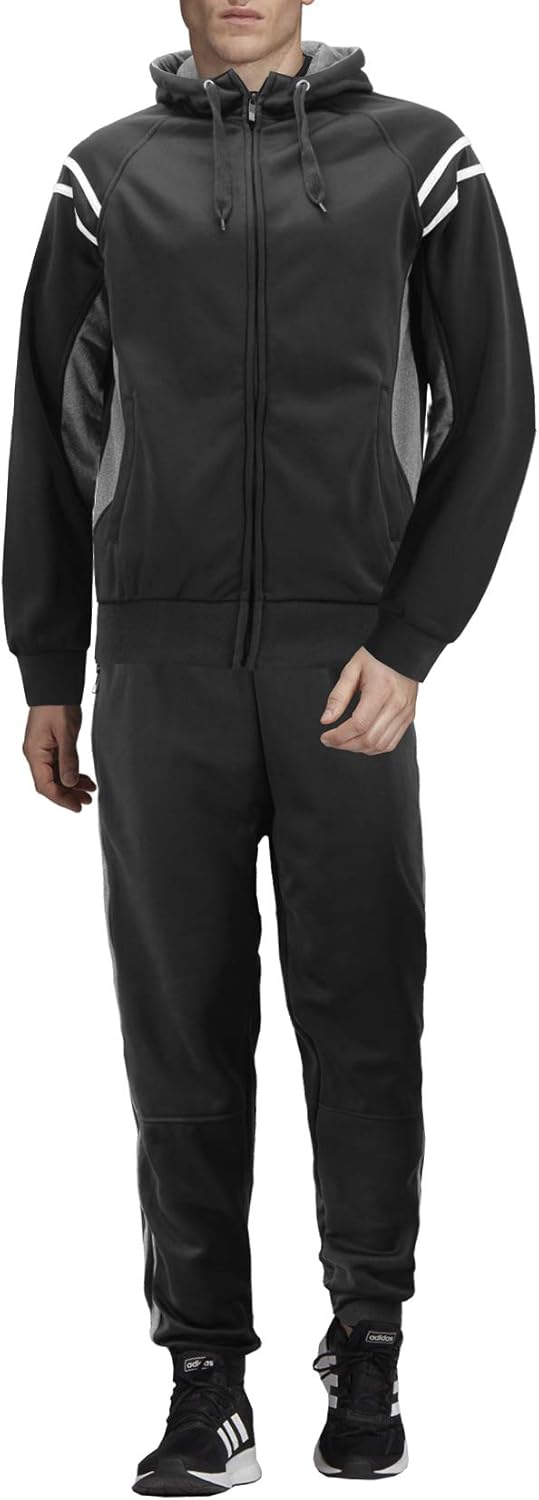 Men's Hooded Working Out Running Gym Fitness Casual Jogging Tracksuit 2 Pcs Set