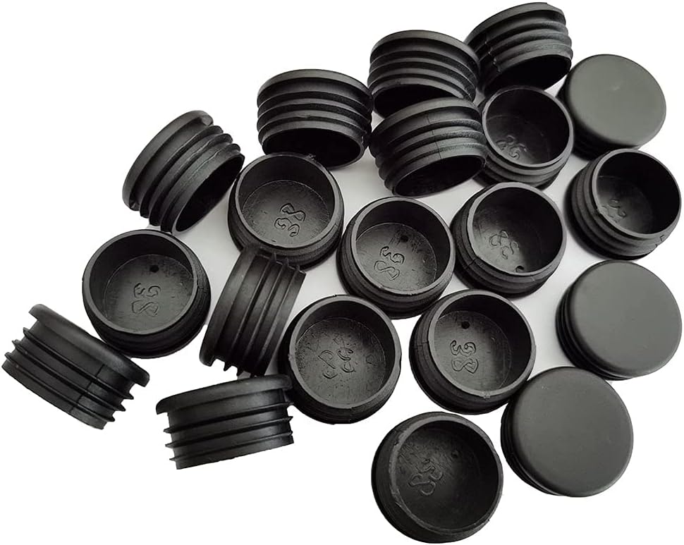 Bouchons Plastiques Pour Tube Rond Noirs 32 Pièces Embout De Chaise 19mm Embout Pied De Chaise Caoutchouc Bouchon 98944890