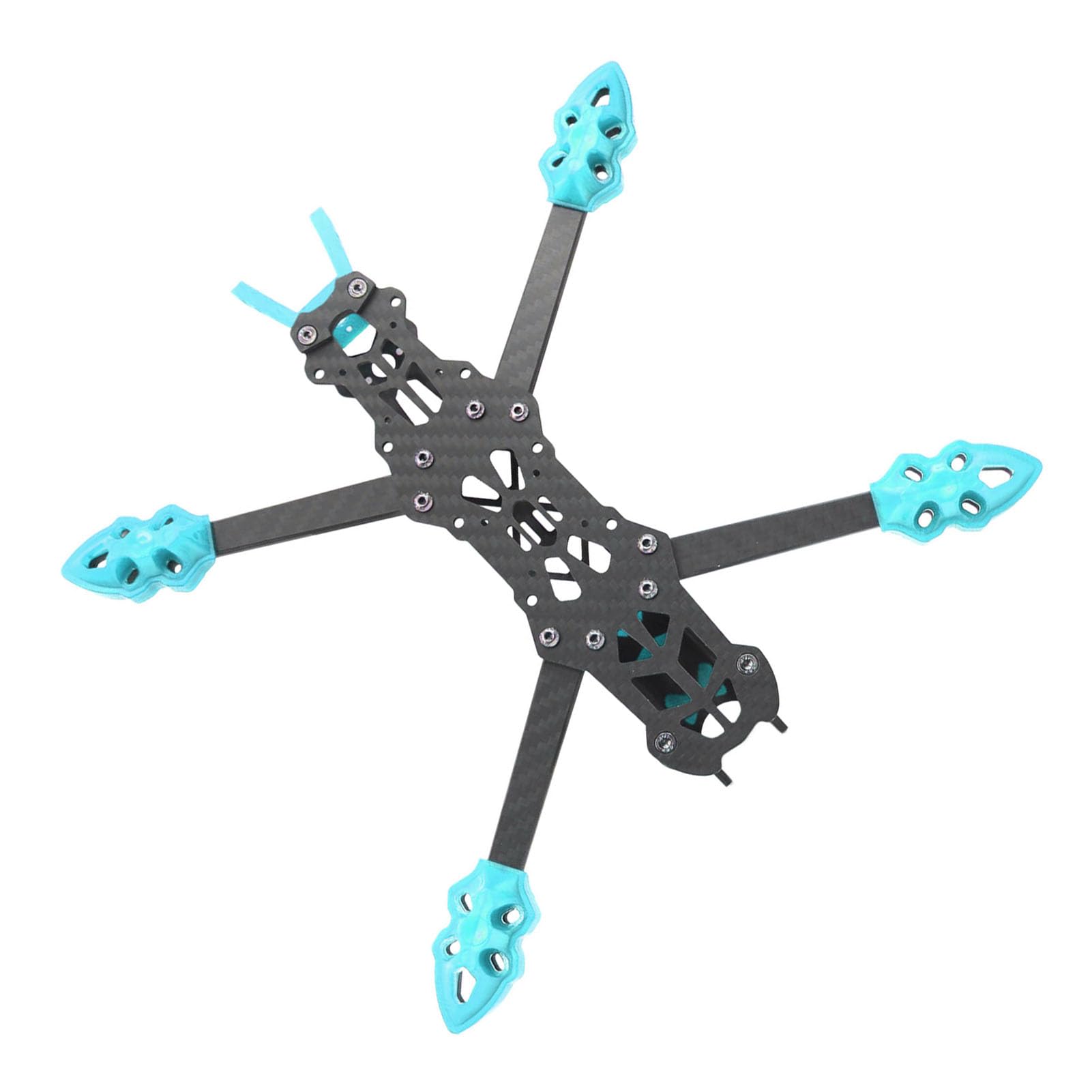 Septpenta Rama Drona Wyścigowego FPV Z Rozstawem Osi 225 Mm, Rama Quadkoptera Z Włókna Węglowego O Strukturze H, Rama Z Włókna Węglowego do Akcesoriów do Dronów RC(Niebieski)
