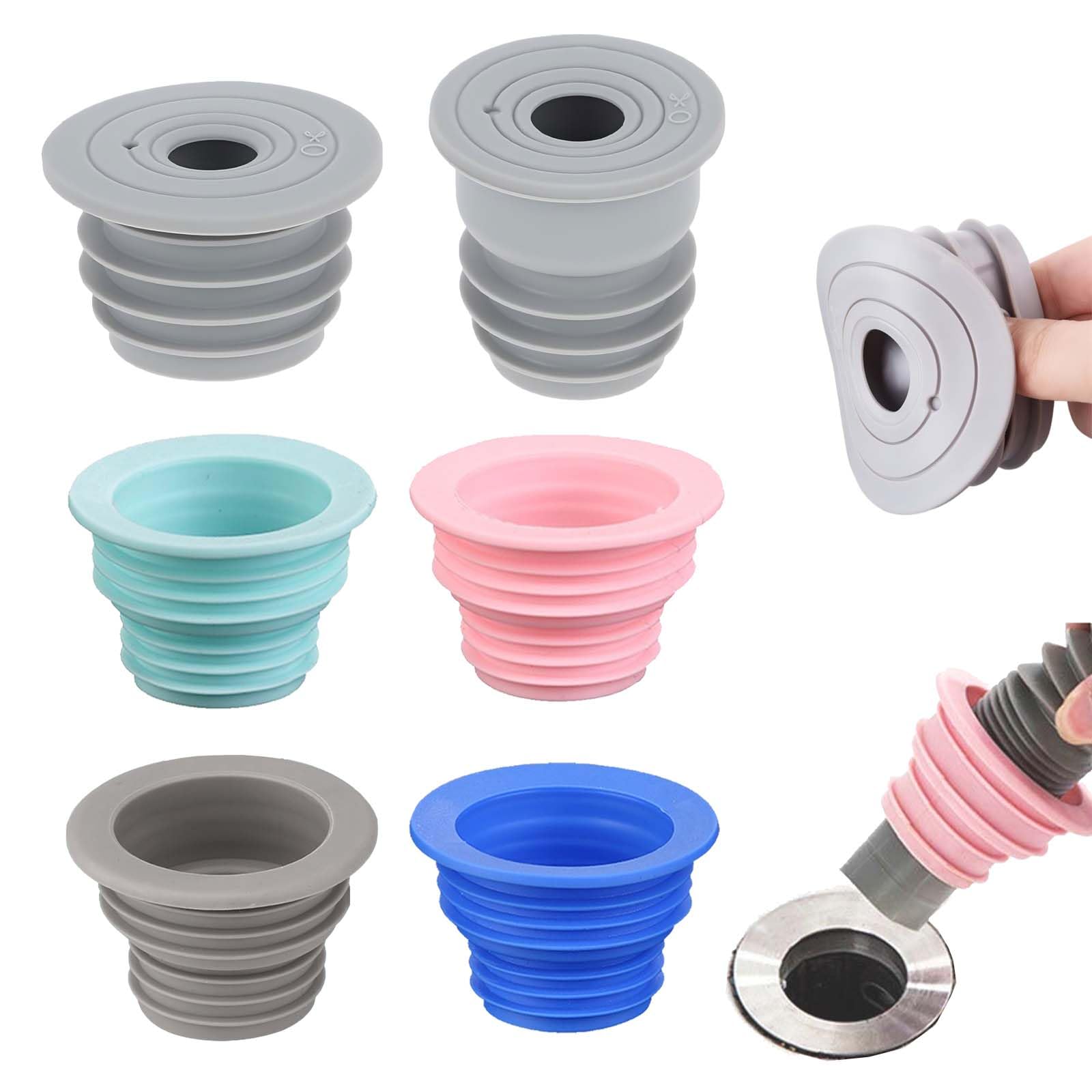 6 Pack washing machine drain hose connector, SVOCK washing machine drain hose connector 35-40mm, 40-50mmDurable Hoses Silicone Plug Sewer Seal Ring Pipe Connectors for Laundry Washings Machine Kitchen