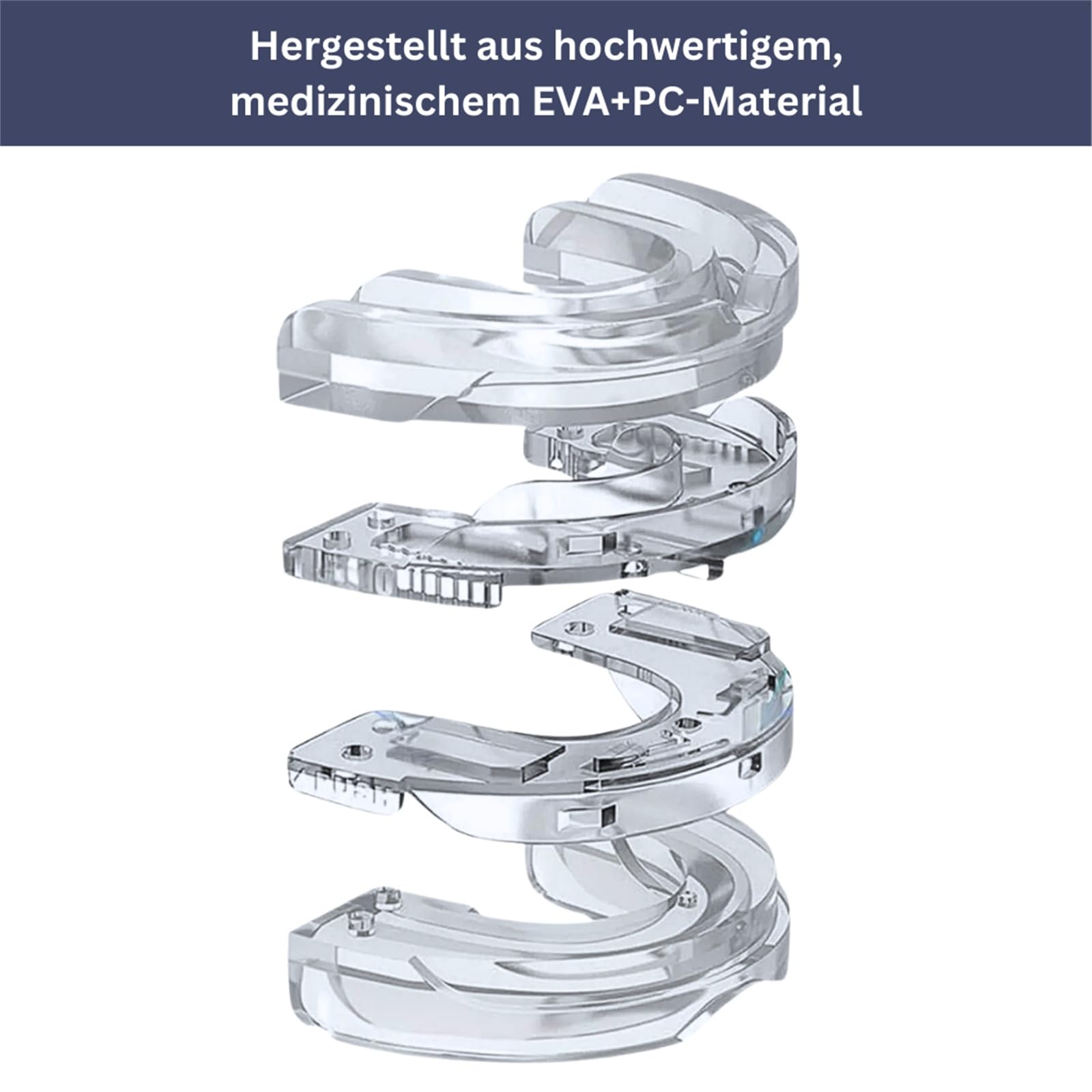 Nuvex Sleep – Anti-Schnarch-Schiene, 3er-Pack 10 Stufen Anpassbar