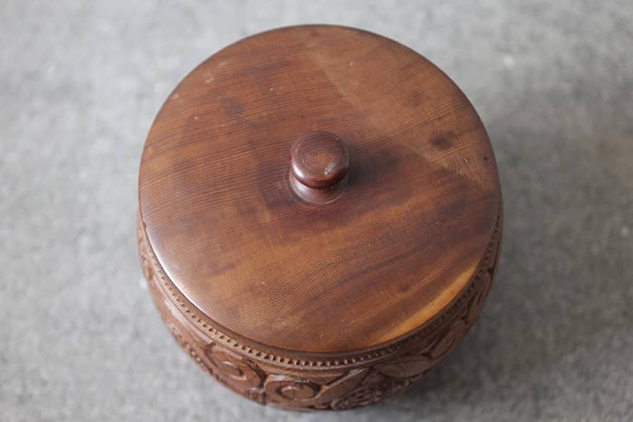 【稀少】アイヌ工芸　アイヌ紋様　手つき盆　シントコ小物入　脚付 稀少】アイヌ工芸 アイヌ紋様 手つき盆 シントコ小物入 脚付