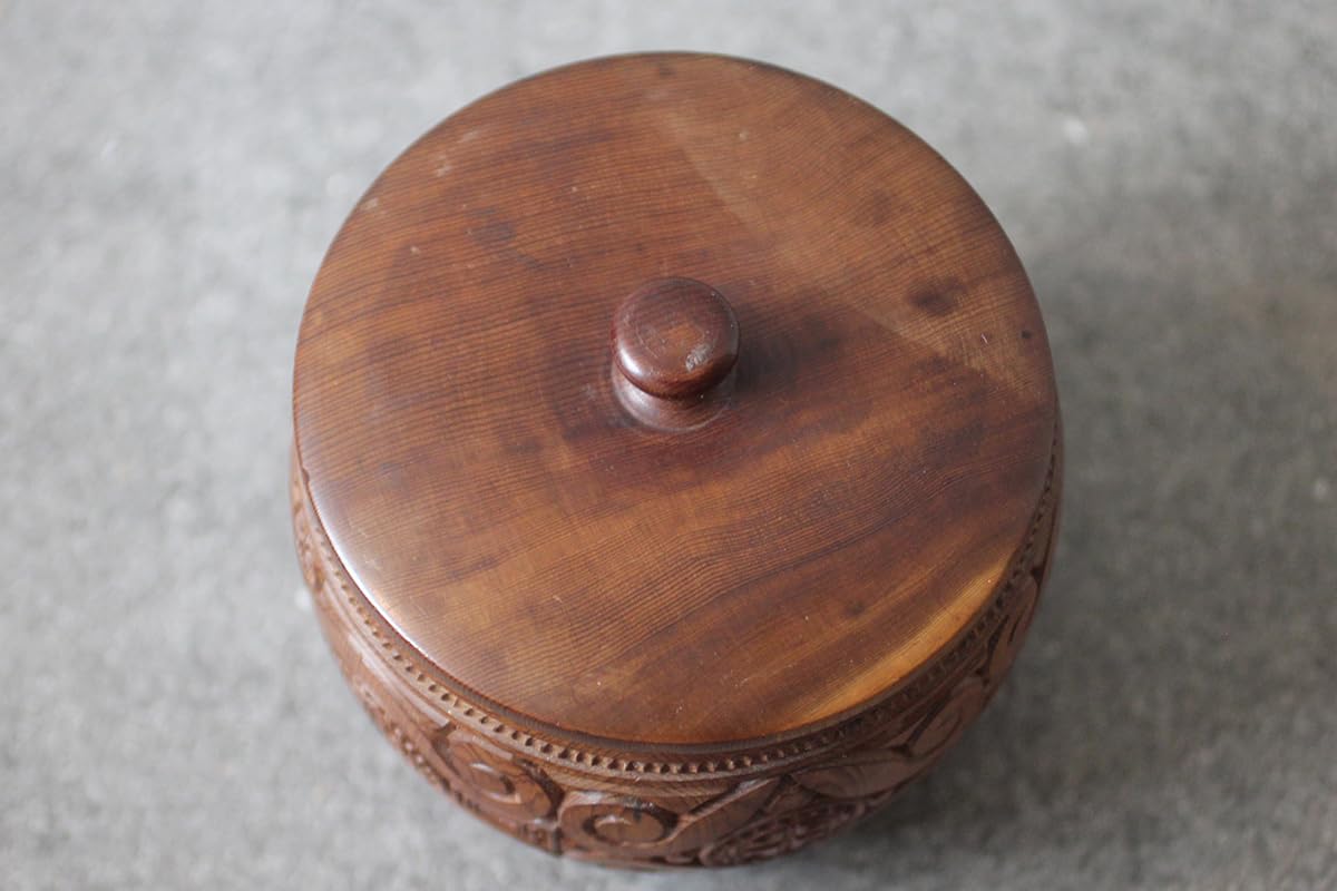 木彫り 彫刻 イタ アイヌ民族 小箱 木箱 アイヌ文様 送料一律520円