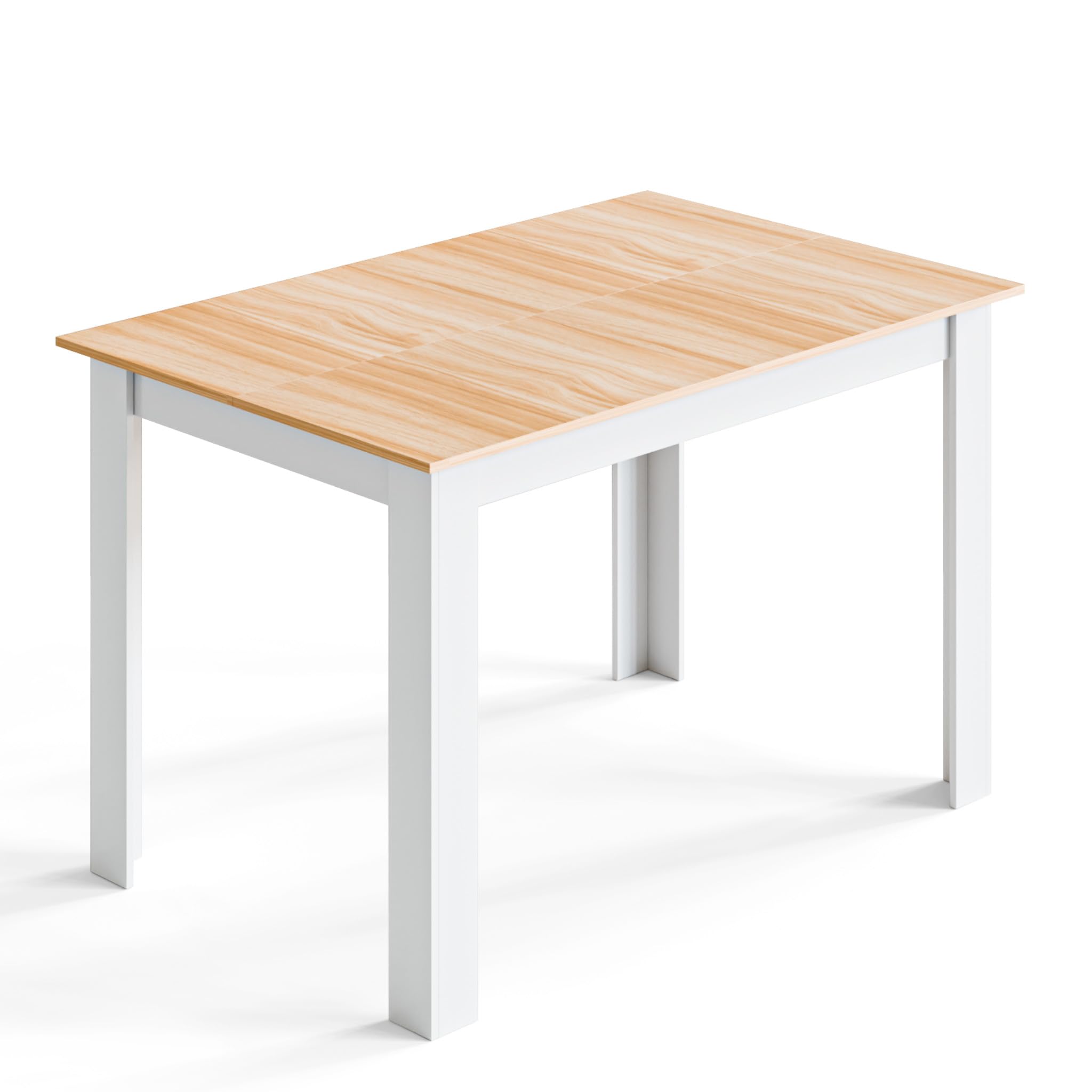 Mondeer Mesa de Comedor, Mesa de Cocina para 4 Personas, 120 x 80 x 75 cm