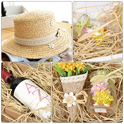 4 peças de fita de ráfia natural, fita de ráfia de Natal para artesanato e fita de embalagem