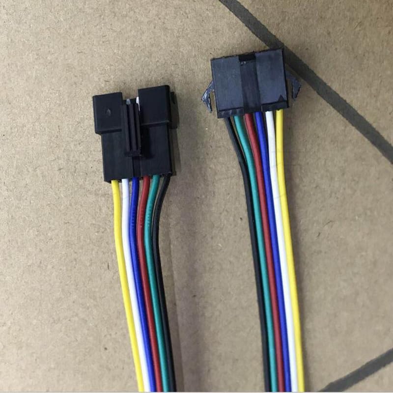 10~100Pairs 6pin JST SM Male Female Plug LED Connector Cable with 15cm Long Wire for 5050 SMD RGBW+CCT LED Strip - (Color: 100 Pairs, Pins: 6p)