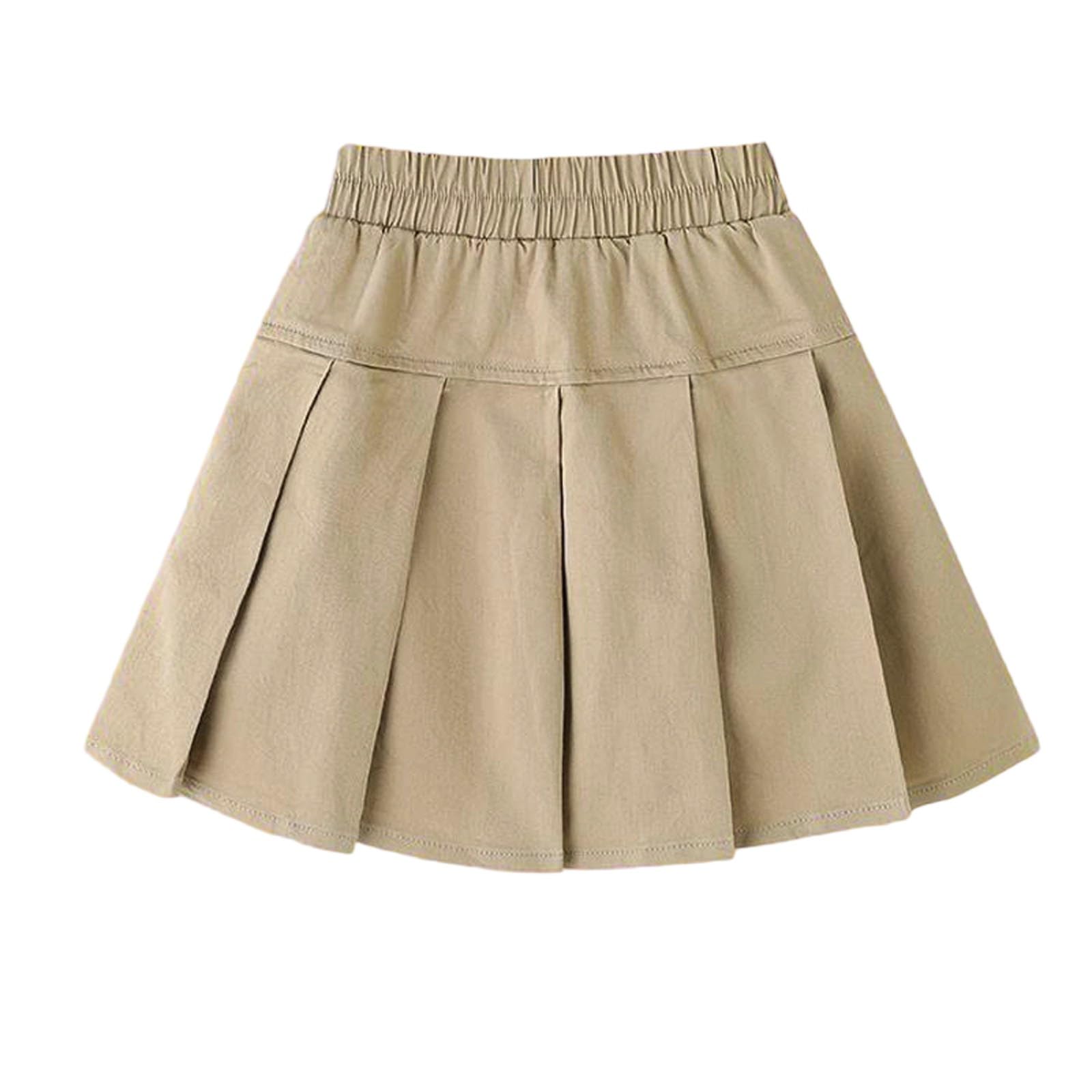 Falda plisada para niñas, cintura elástica, minifalda escolar