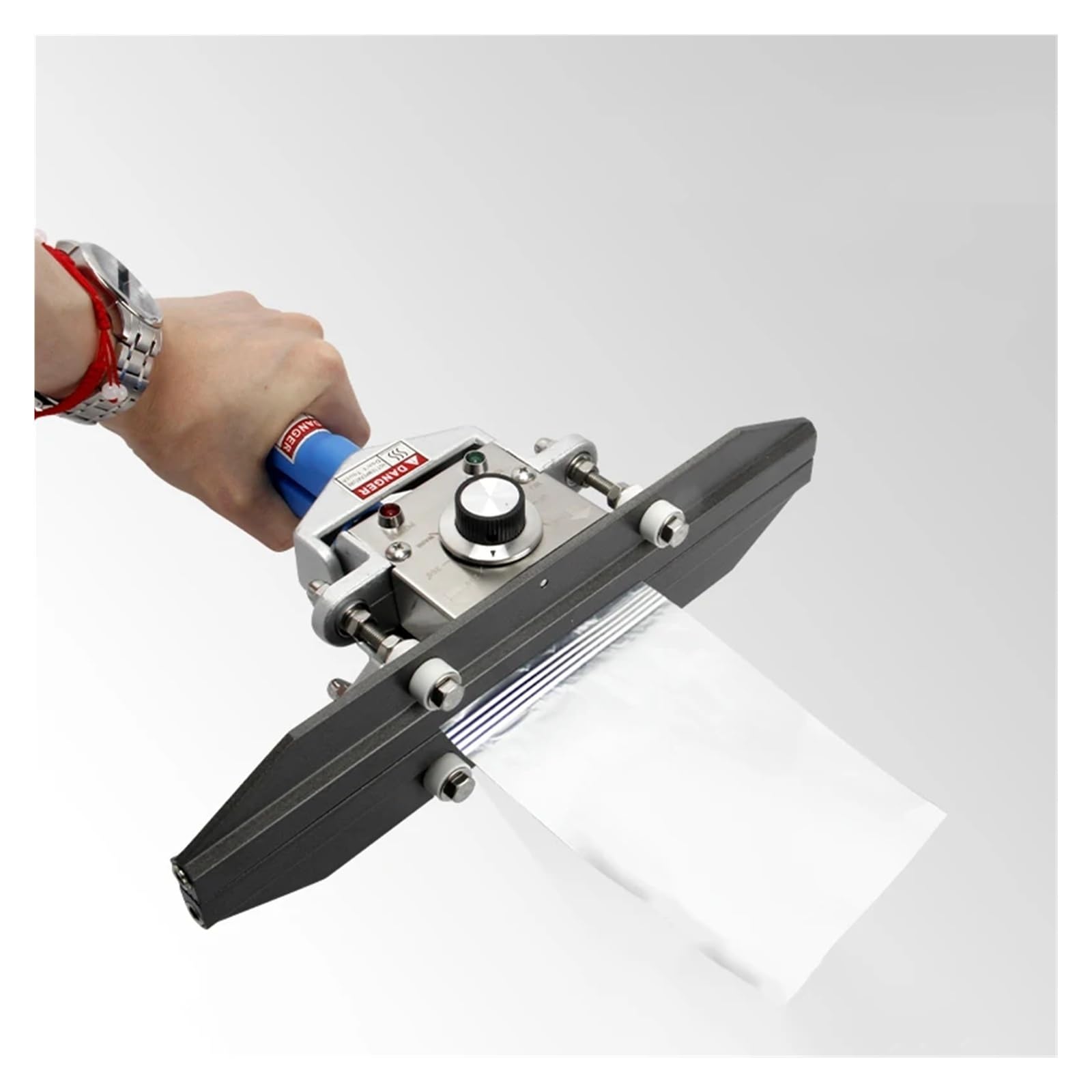 200-500 mm Handklemm-Verschließmaschine, elektrische Heißpress-Verpackungsmaschine für Weißblech-, Aluminiumfolien- und Kraftpapierbeutel, breite Kompatibilität (200 mm)