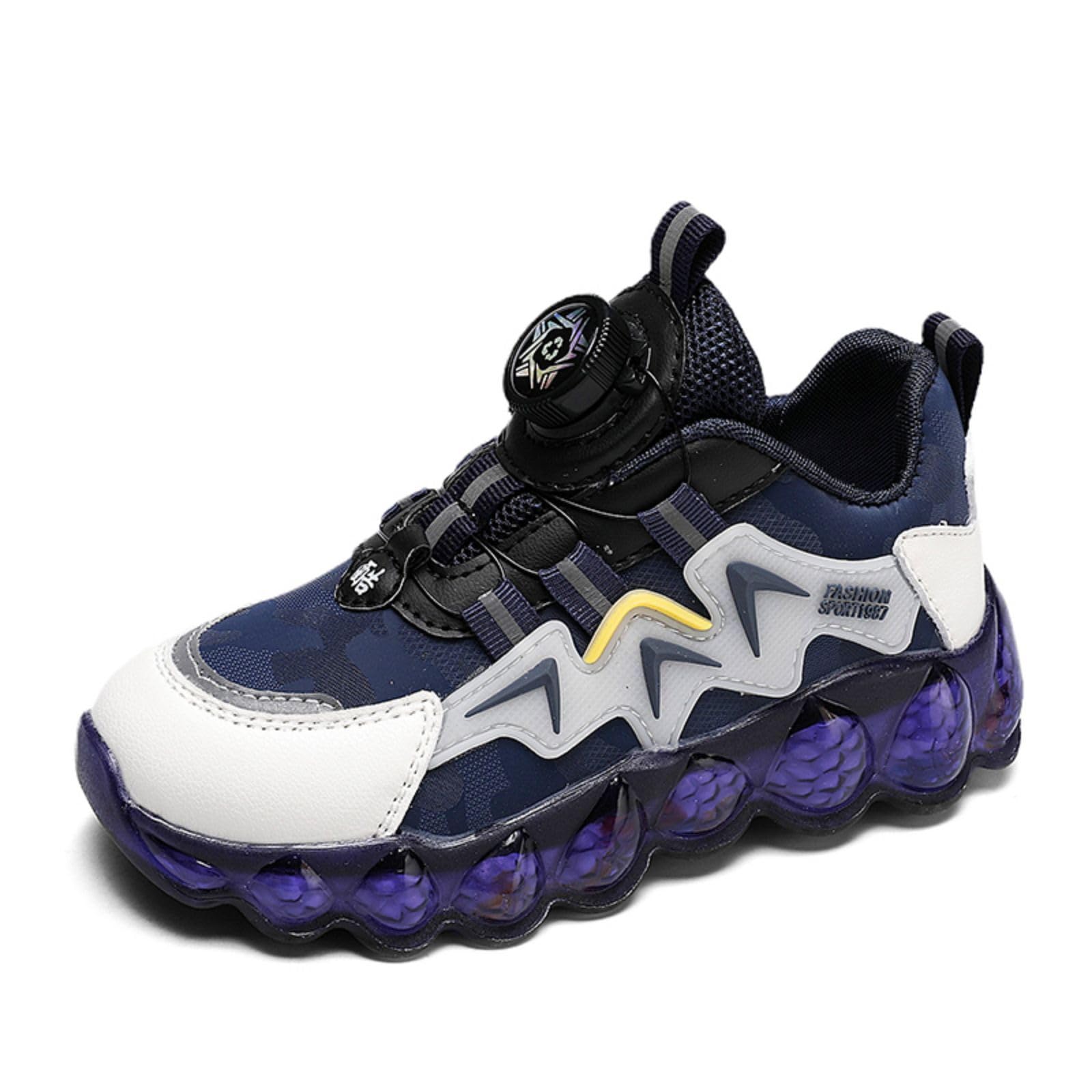 Neue Kinder Basketballschuhe Kinder Sportschuhe Twist Schnalle Turnschuhe Jungen und Mädchen Basketballschuhe, 29 EU