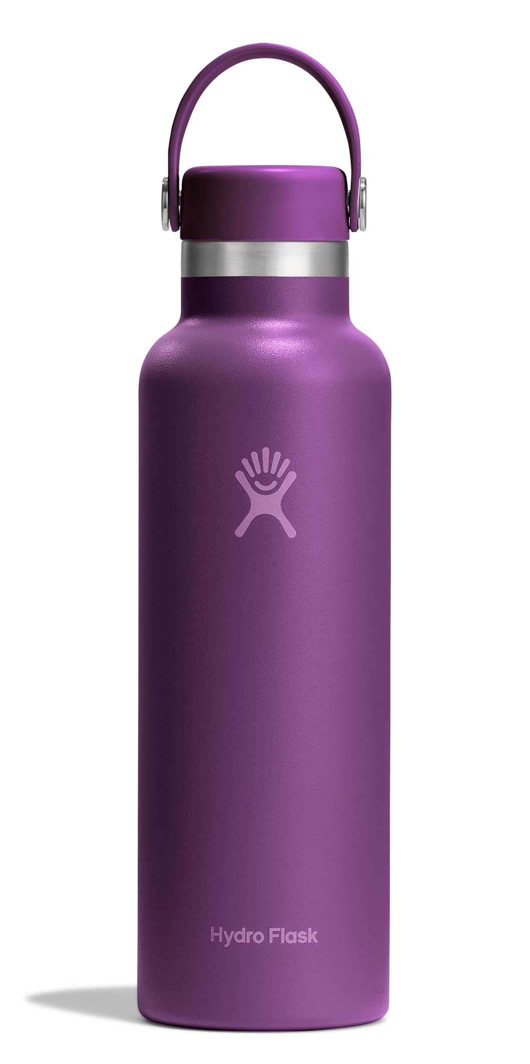 Hydro Flask Water Bottle - Insulated Stainless Steel - Non Spill, Leakproof in 21 Oz Beachplum Purple