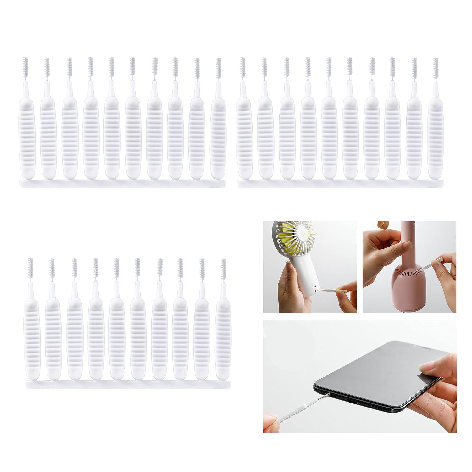Shower Head Cleaning Brush Set - 30 Brushes -1
