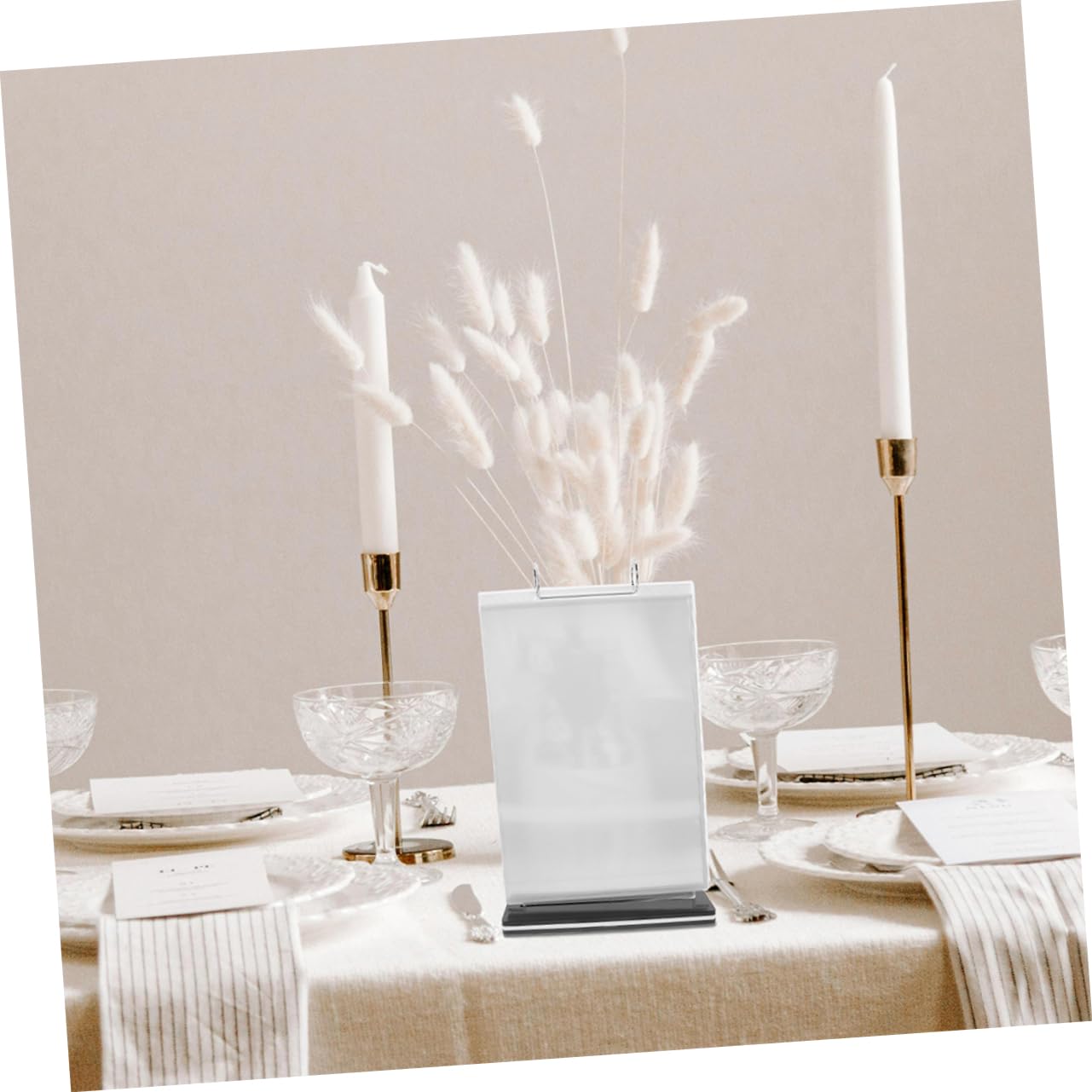 Soporte para Menú de Mesa Abatible 3 Piezas Pvc para Exposición | A6, Diseño Plegable de Sobremesa, Formato Vertical, Acabado Moderno, Pack de 3 Unidades