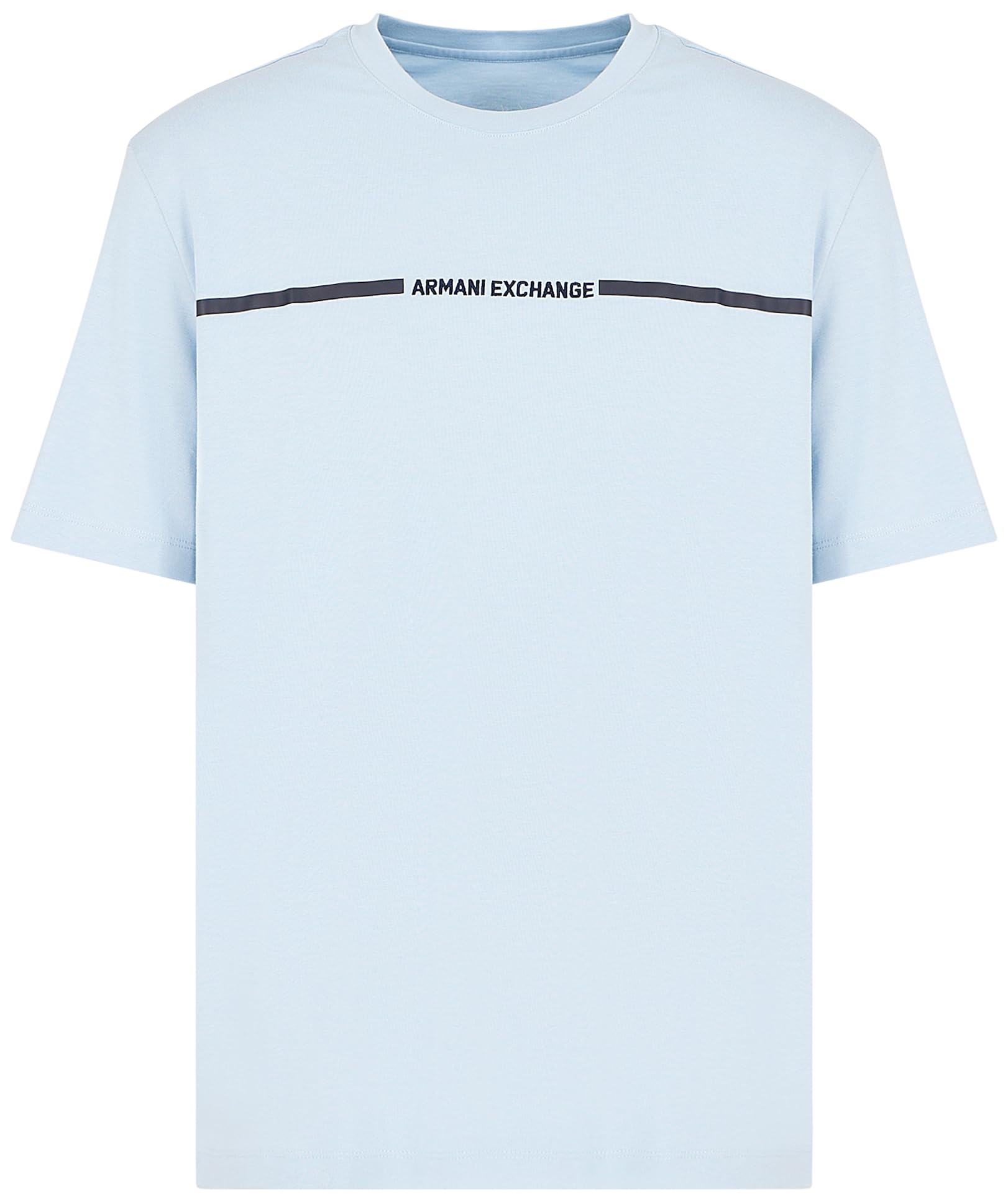 Armani Exchange Men's Blue Regular Fit T-Shirt With Constrast Logo Xl Celestial Xl