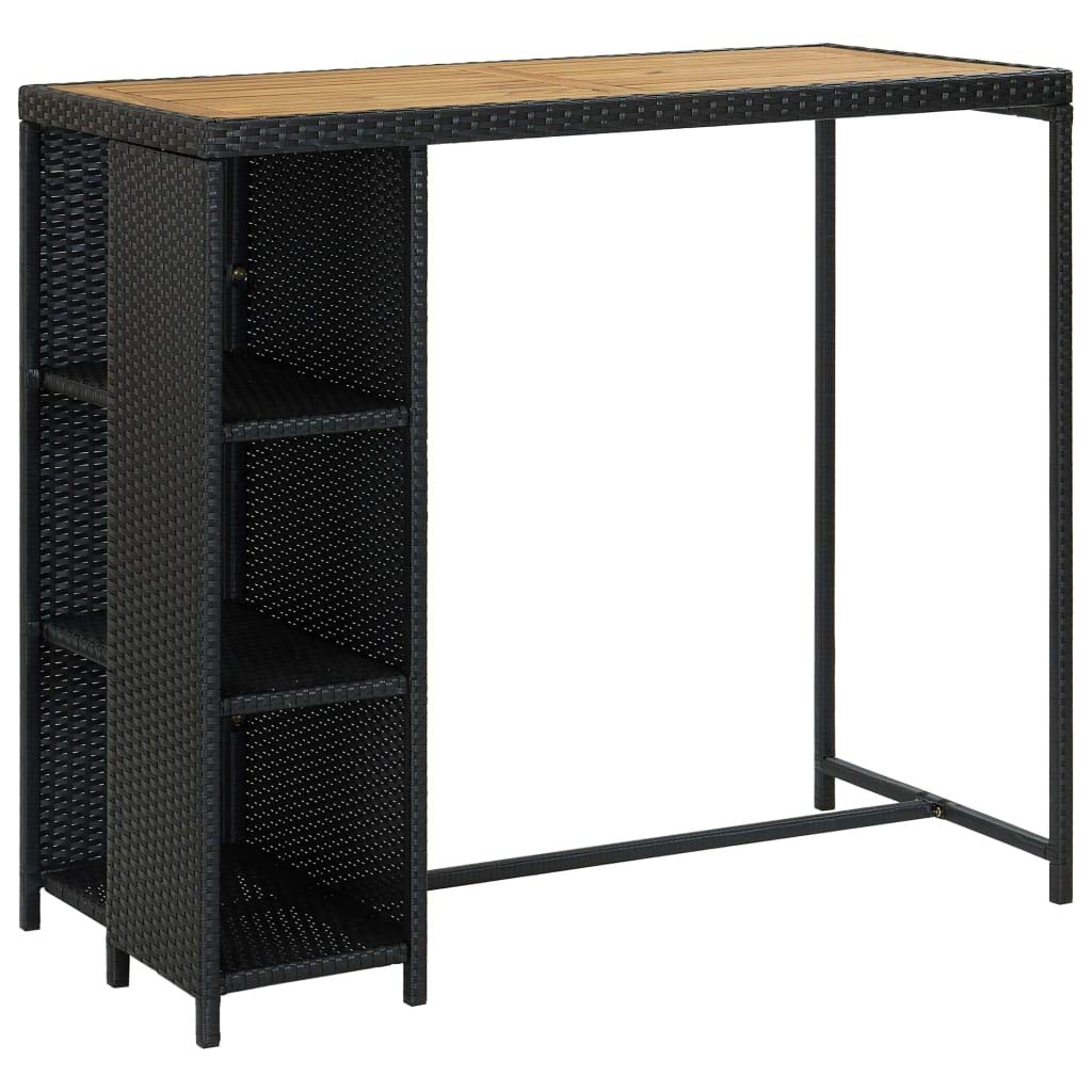 Ensemble de Bar de Jardin 5 pcs Résine tressée Noir Toshilian