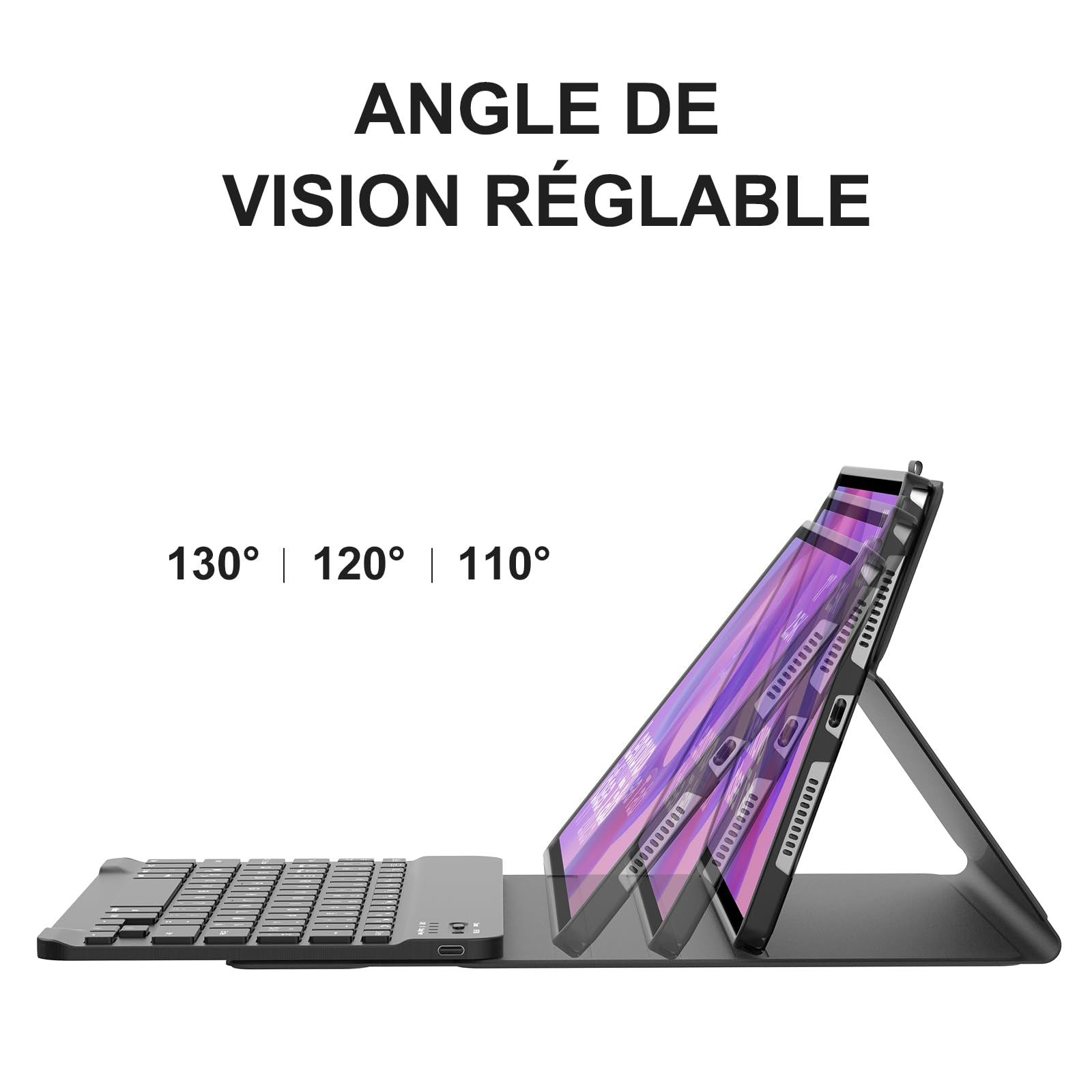JADEMALL Tastiera con Touchpad per Lenovo Idea Tab Pro 2025 12.7