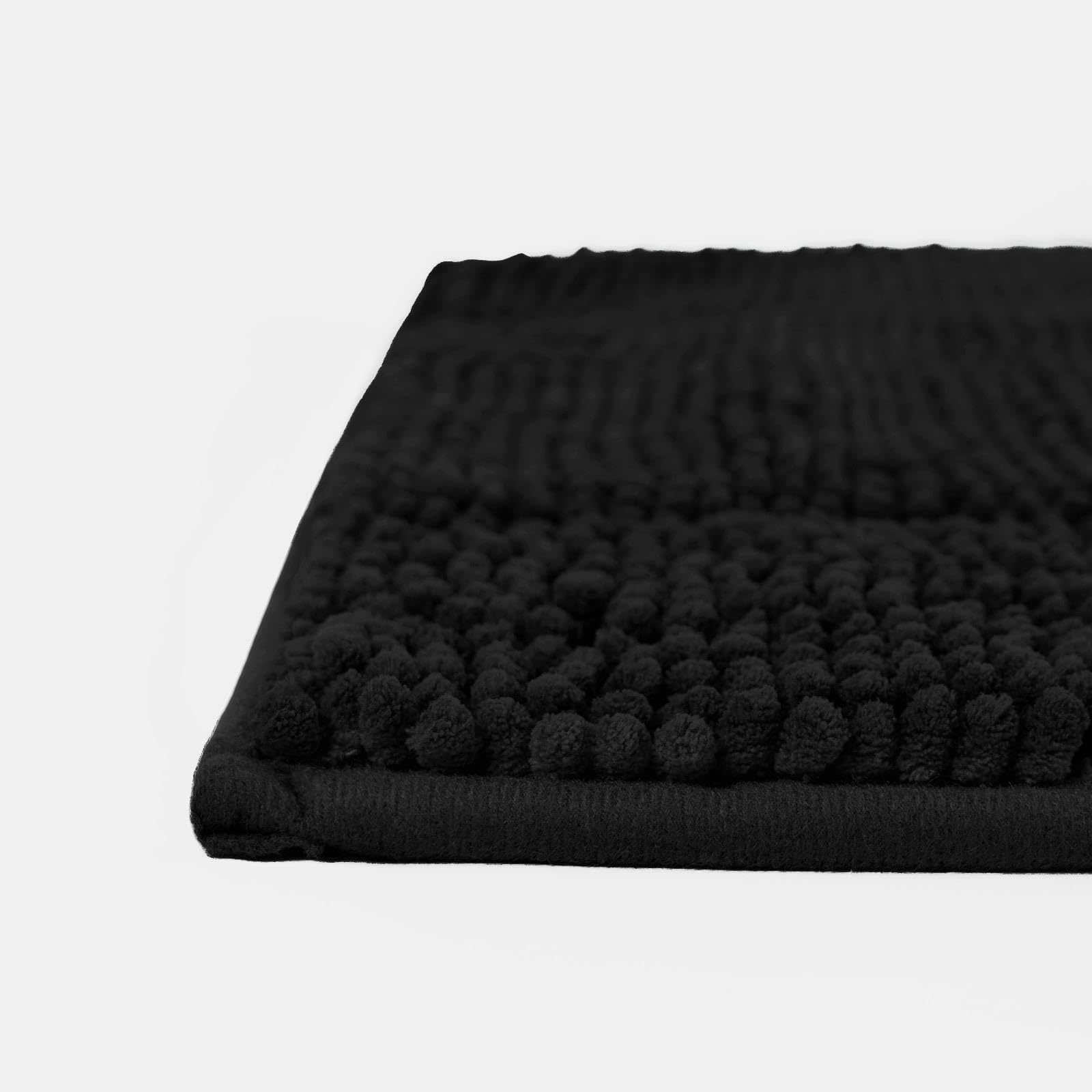 Brentfords Bath Mat Black Noodle, Non Slip Absorbent Bathroom Rug Super Soft Thick Mat Material Large Quick Drying Lightweight Bath Rug for Bathroom Floor - Image 4