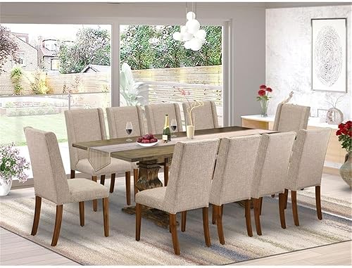 Miniatura 2 de East West Furniture LAFL11-78-04 - Juego rectangular, grande