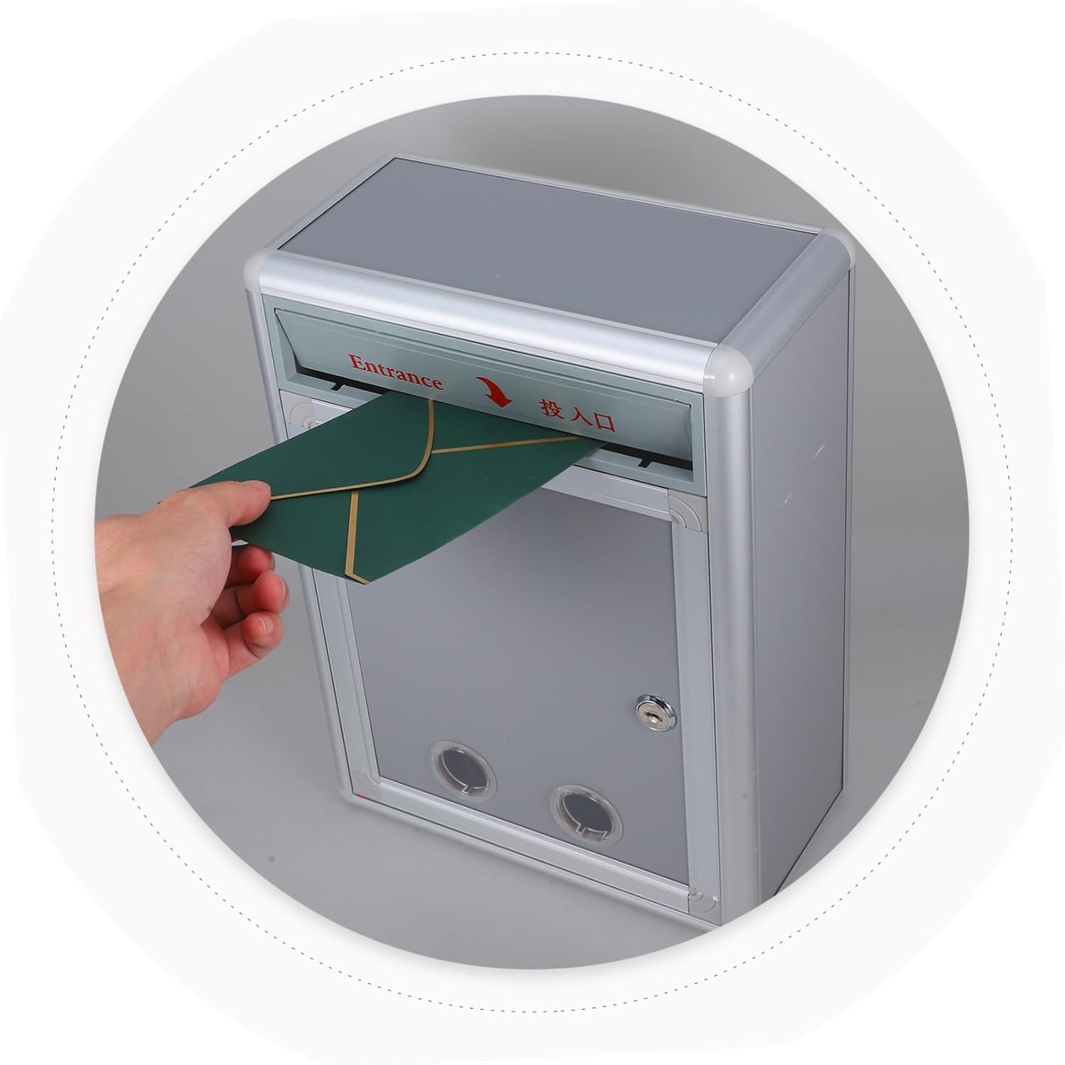 Wall Mount Suggestion Box Lock Box for Use Capacity Mailbox for Donations Key Drops and Feedback