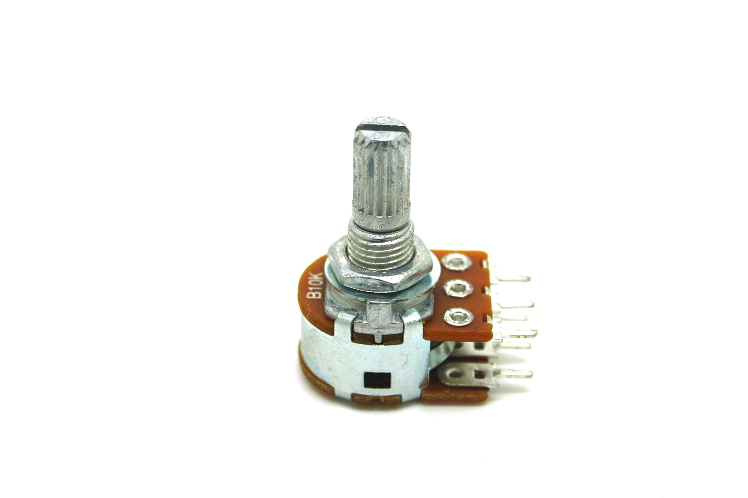 Alpha Taiwan Potentiometer B10K 10K Linear Dual 16mm Base PC Mount for Amplifiers - Effects Pedals and Other Electronics