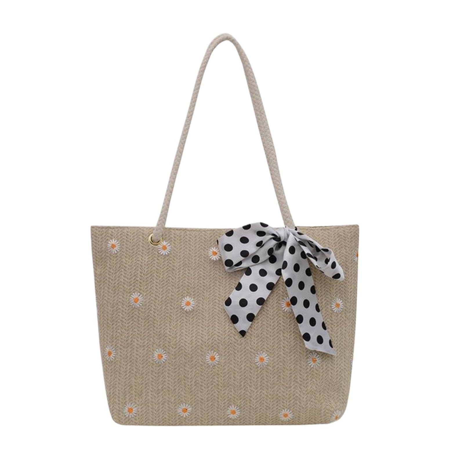 Borsa a tracolla estiva in paglia intrecciata casual in for donna Borse da spiaggia in di grande capacità Borsa da donna