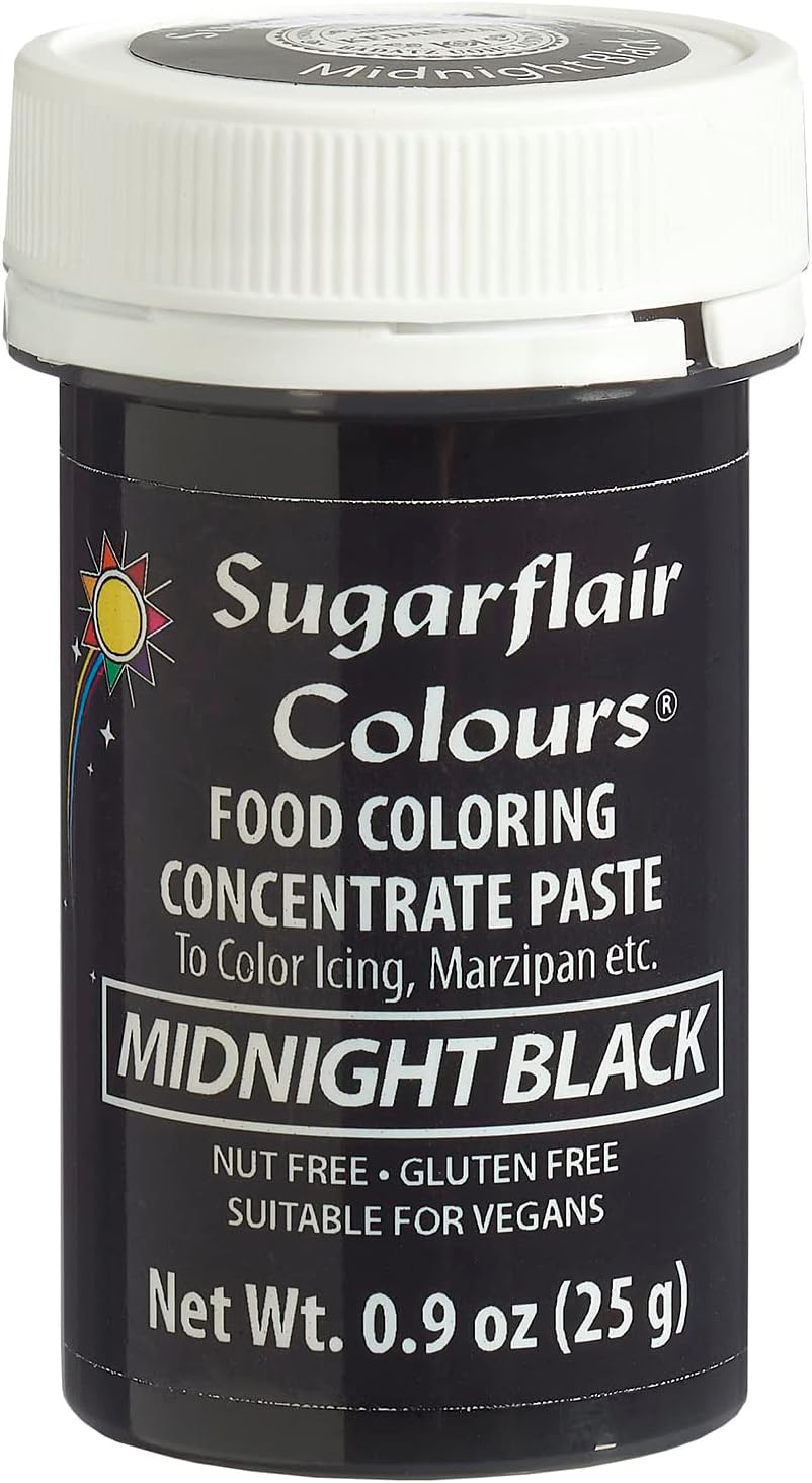 Sugarflair Food Coloring Concentrate Paste, 25 Grams Midnight Black