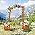 Moccha Wooden Garden Arbor with Planter - Outdoor Arbor Trellis for Climbing Plants, Roses, Vines, Outside Pergola Planter, Garden Arch for Lawn Backyard Wedding Ceremony Bridal Party (Natural)