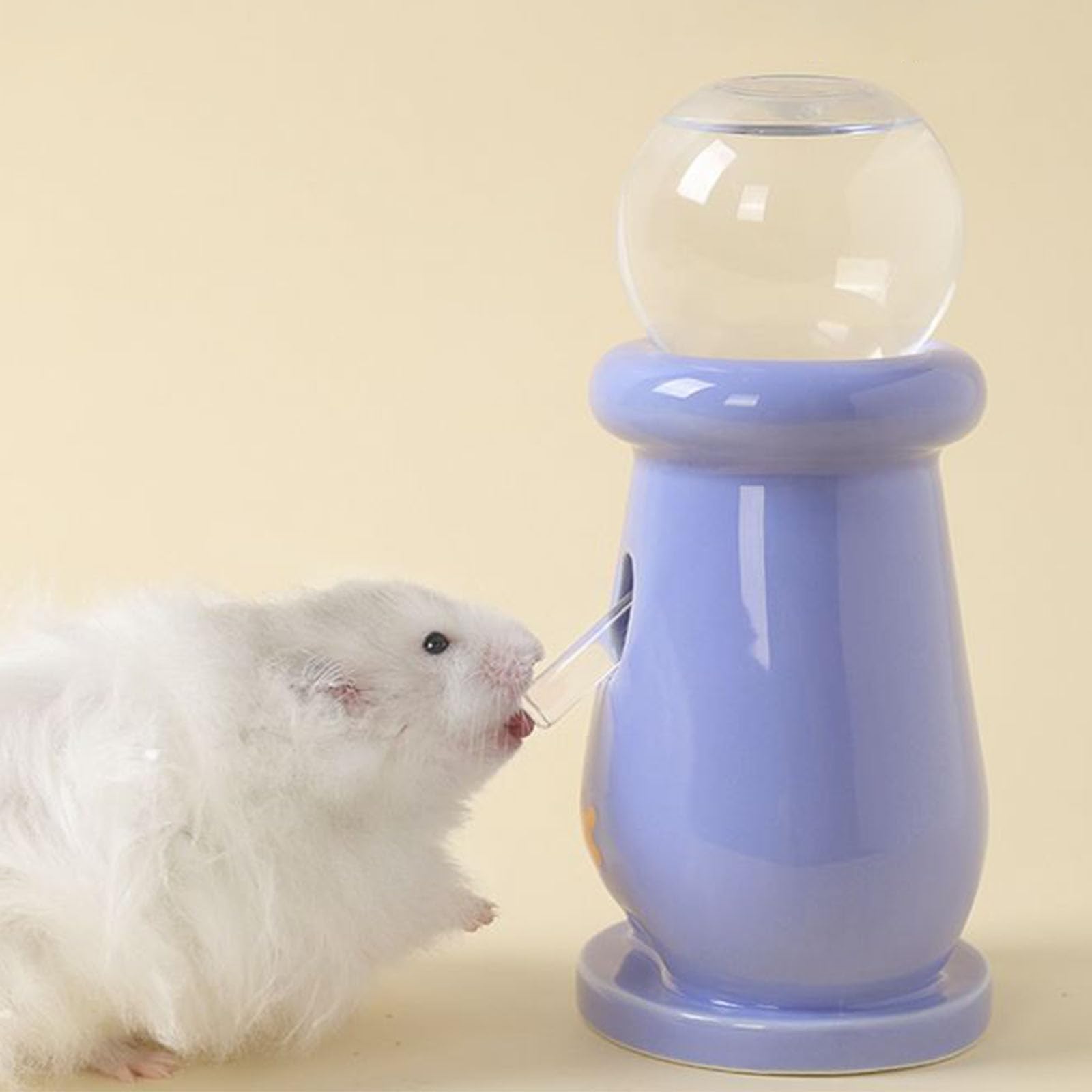 Futternapf aus Keramik mit Wasserspender für Nagetiere, Haustier, Hamster, Rennmäuse, Alltagsbedarf, kleiner Futternapf