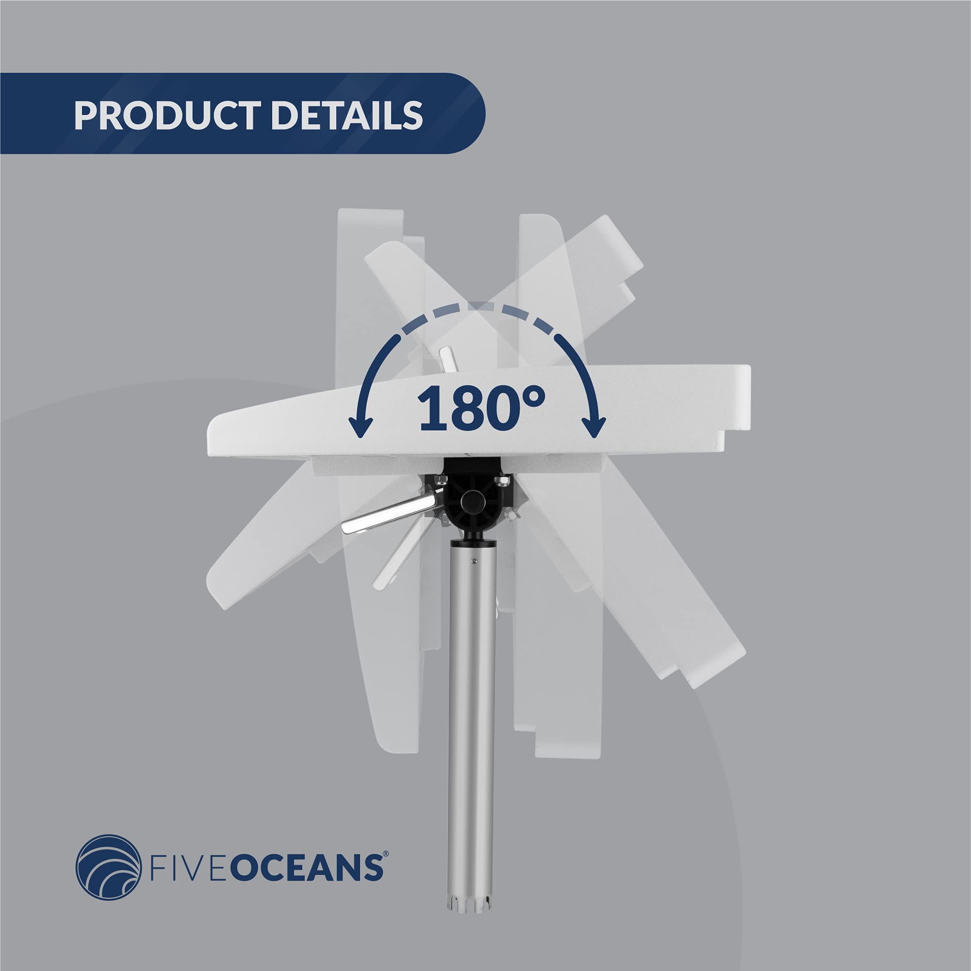 Five Oceans White Bait/Fillet Serving Cutting Board Table Rod Holder