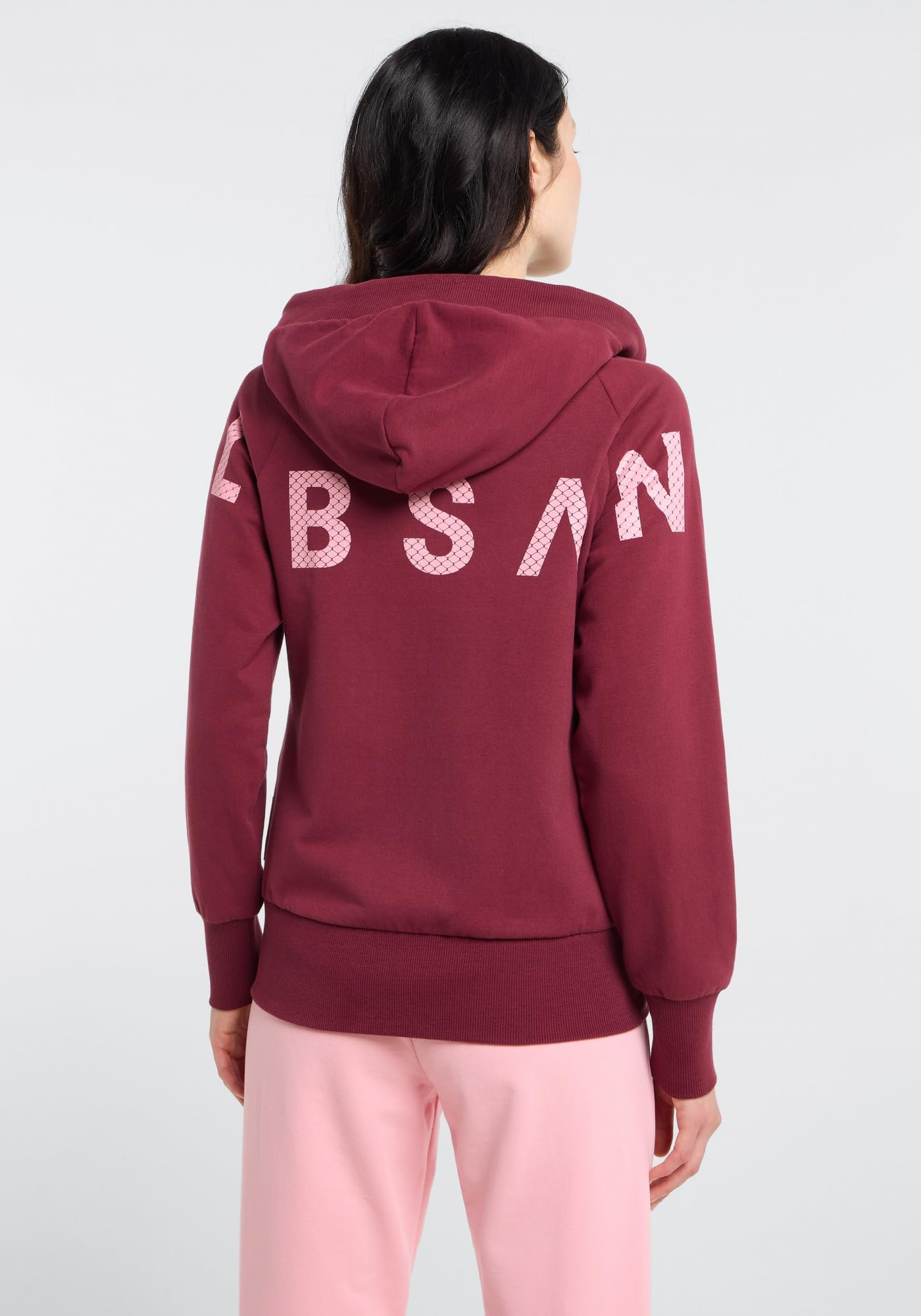 Elbsand Damen Sweatjacke mit Kapuze ESWKalea Zip Hoodie Logoprint