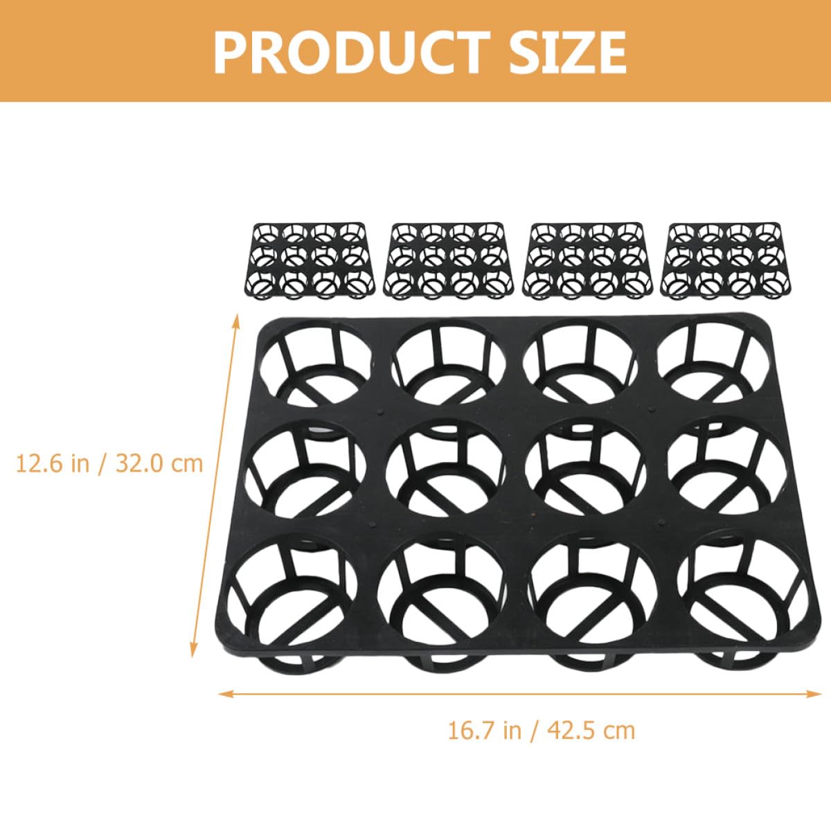 Supports Germination Plateaux ou en Plastique de pour Noir 5pcs Lisse et Trous Ronds Propagation de Plantes en Intérieur ou Jardin
