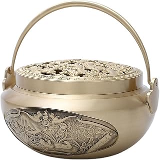 FMURY Large Brass Hand Warmer Household Dragon Phoenix Chengxiang Incense Smoke Chinese Classical Portable