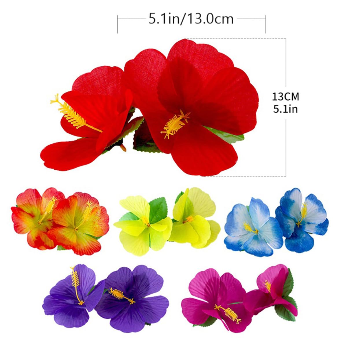 Künstliche Plumeria Blüten und Hawaii aus Stoff 72 Stück Fotorequisite Blumendekoration Einzigartige Tischdekoration Zufällige Farbe für Sommerfest für Party und Zuhause