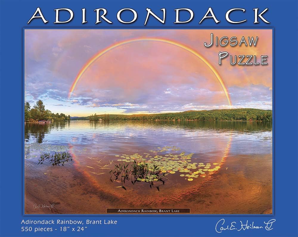 Adirondack Jigsaw Puzzle, Adirondack Rainbow, Brant Lake - 550 Piece Puzzle for Adults, Ages 13 and up, BLPZ