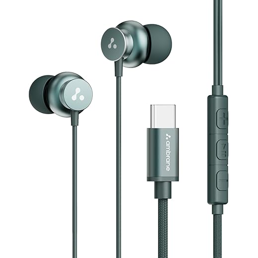Ambrane Type C Wired Earphones 10Mm