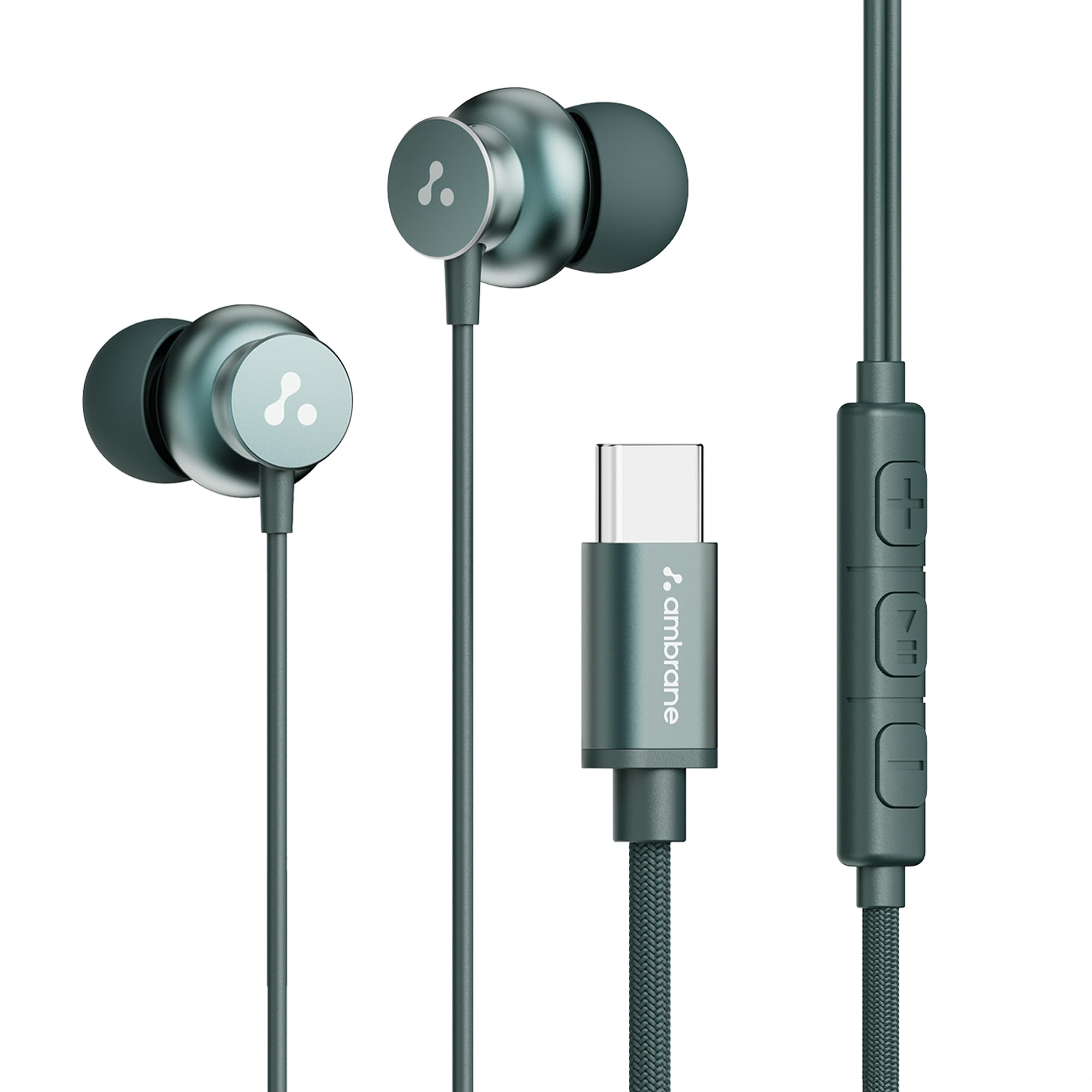Ambrane Type C Wired in Ear Earphones with in-Line Mic for Clear Calling,1.2M Cable,10Mm Dynamic Drivers for Boostedbass,Control Buttons for iPhone 15,Samsung&Type C Devices(Stringz 38C,Green) (B0D5LQ8LSN) Amazon Price History, Amazon Price Tracker