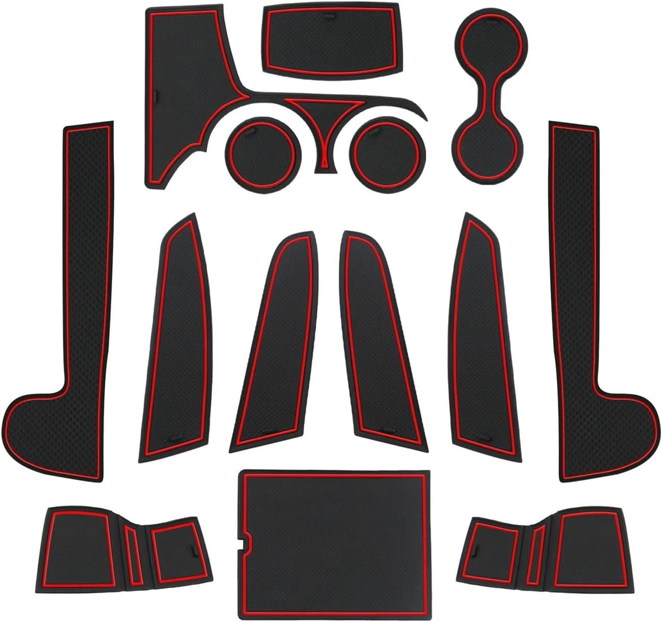 Door Groove Mat Compatible with Kia Sportage NQ5 2022 2023 2024 2025 Car Anti-Slip Rubber Gate Slot Pad Car Sportage NQ5 Accessories(Red)