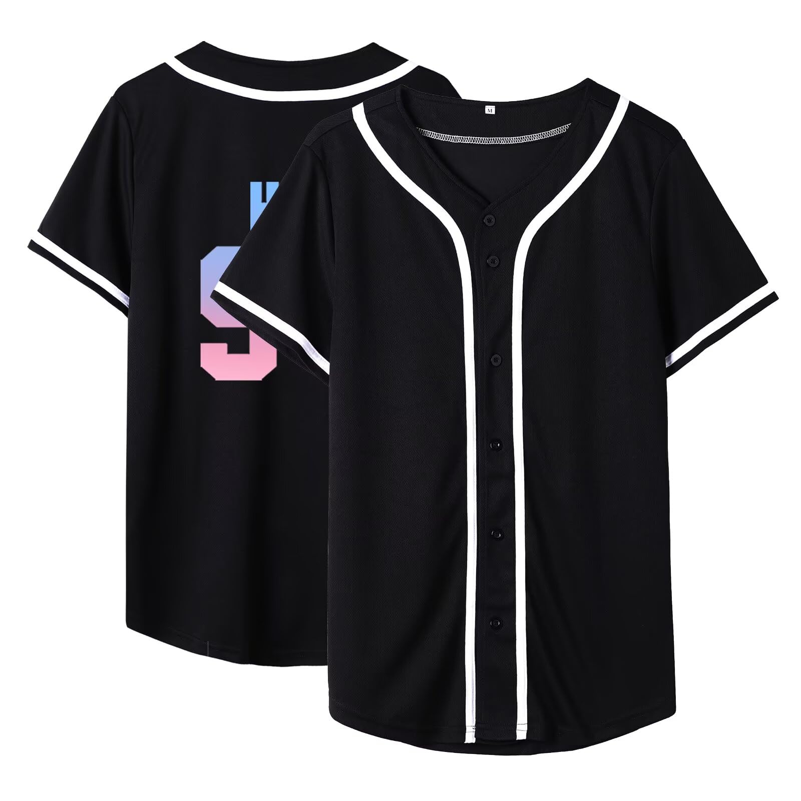 Dolpind Men's Blank Baseball Baseball Jersey Shirt Graphic Tees Softball T-Shirt Merchandise Merch Fan Apparel
