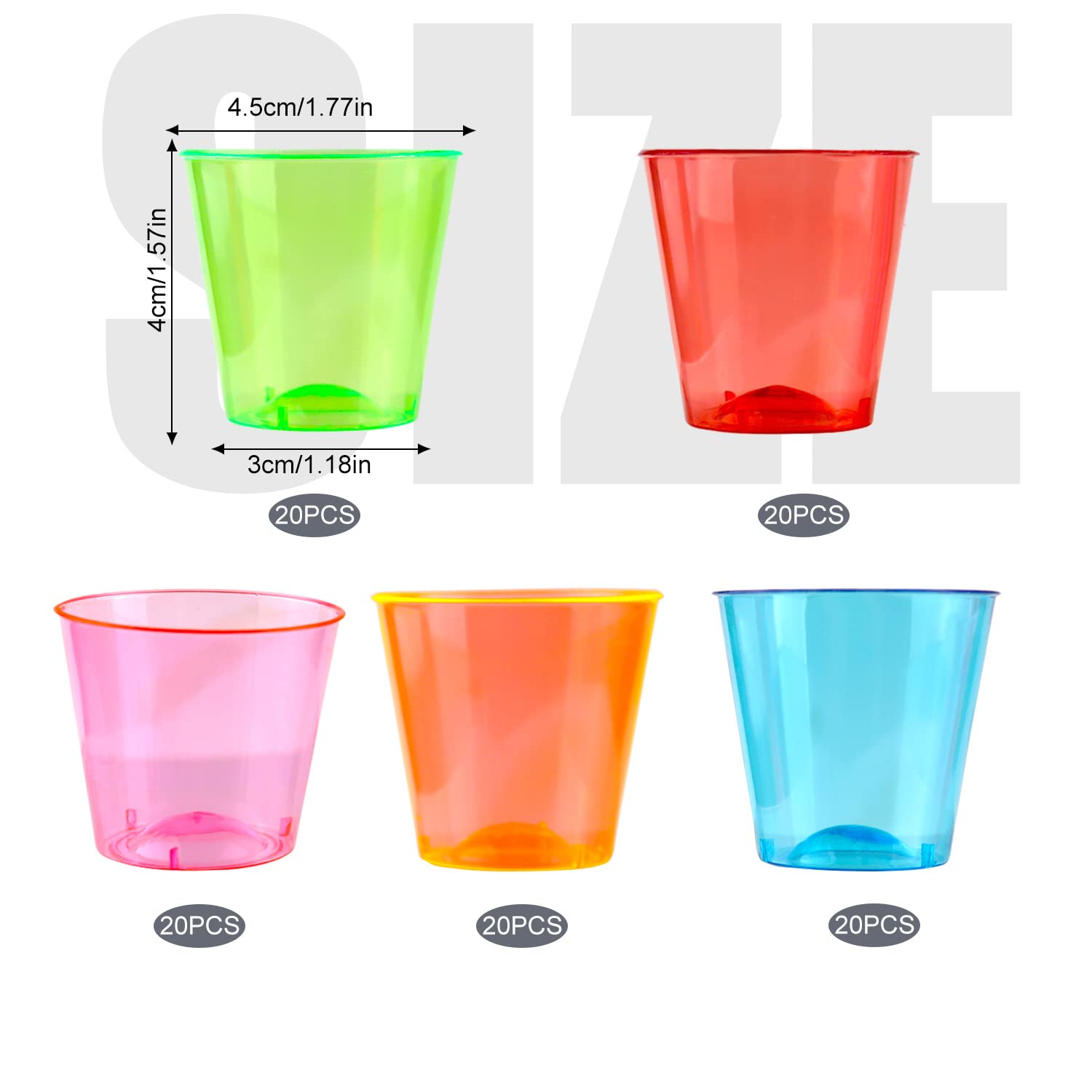 300 Bicchieri Da Shot Colorati UV - Riutilizzabili Per Feste E Eventi - Foto 4