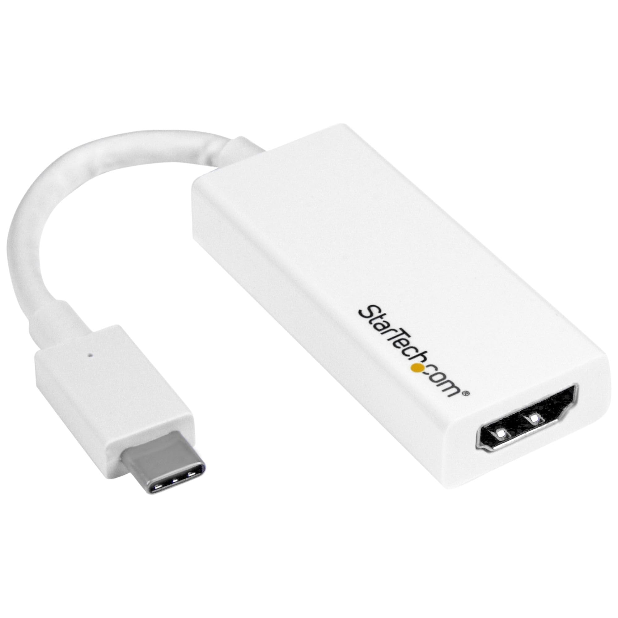 STARTECH.COM Adapter USB-C na HDMI - kompatybilny z Thunderbolt 3 - biały - 4K 60 Hz