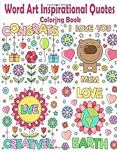 Word Art Inspirational Quotes Coloring Book: Adult Coloring Book (Stress Relieving Designs) (Volume 5)